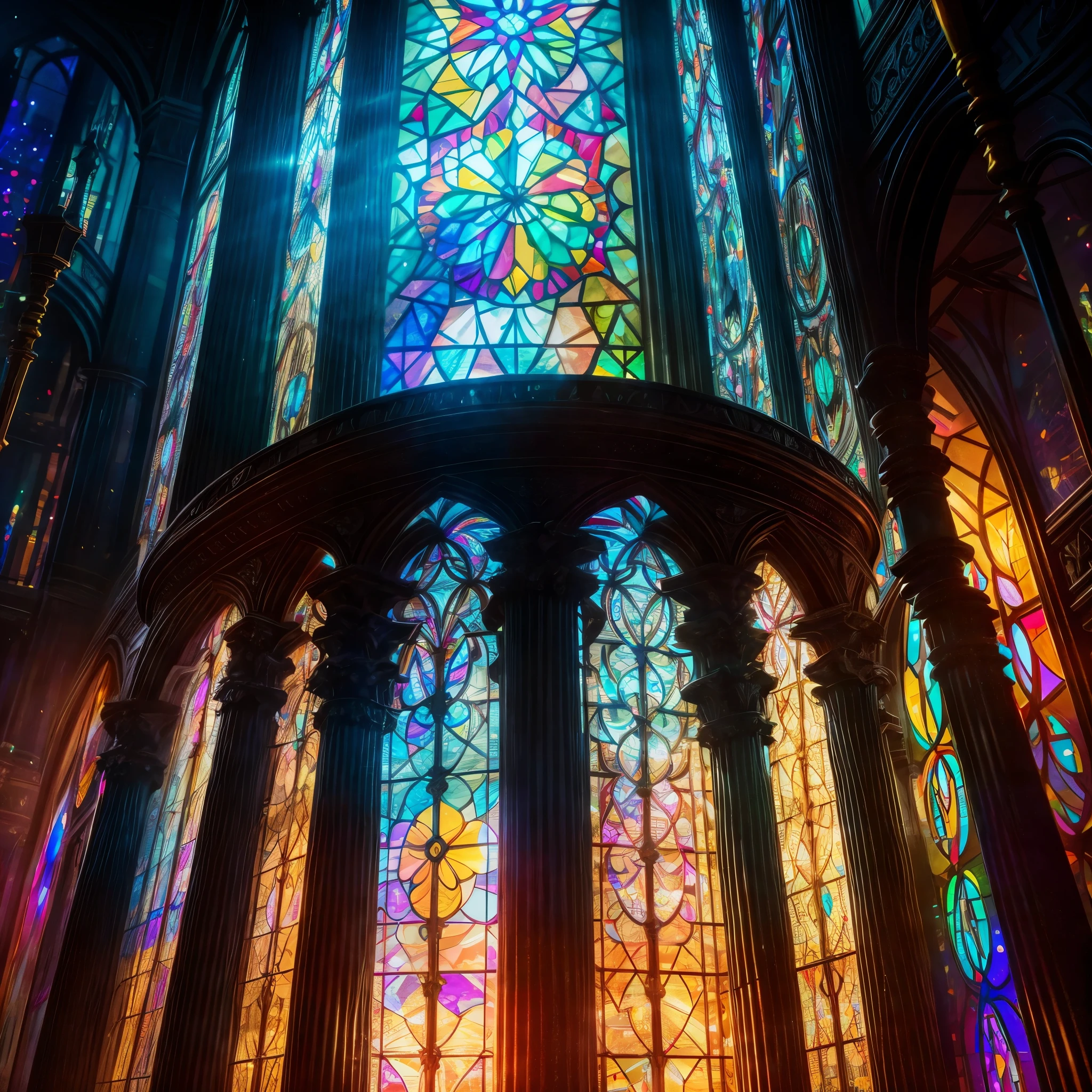  (Cathedral from below:1.28) (ZoomLayer) TopQuality 8K masterpiece of ((Professional photo)), (((Clarisse de Cagliostro))) (Detailed White WeddingDresses), Chain, (((Extremely detailed KAWAII face))) {((VeiledFace))|BlondeHair|(Elaborate BuleEyes)with(SparklingHighlights:1.28)}, The background is distant (((Elaborate stained glass))) Rainbow Glass, {(MysticSight)|EnchantingAtmosphere|Haze|(GodRays)|TyndallEffect}, Radiant PearlSkin with Transparency, (Exposed:0.39)