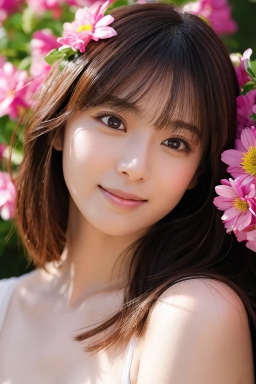(((Exposing breasts 1.6))),(((Exposing breasts 1.6))),(((Exposing breasts 1.6))),masterpiece, Highest quality, 8k, Absurd, Beautiful medium long bob hair,Woman in her late 20s, That shy expression is cute, （Sensual Style）,(（Seven episodes were filmed...........1.4）), (Nude 1.5), No makeup, The near road and the far road, Written boundary depth, Surreal, High resolution, photograph, Sharp focus, Face lamp, Dynamic Lighting, highest detailed, ,Extreme detaileds、Super detaileded、detailed、Real Skin、elegant features、Positive and optimistic、（The background is a colorful flower field)
