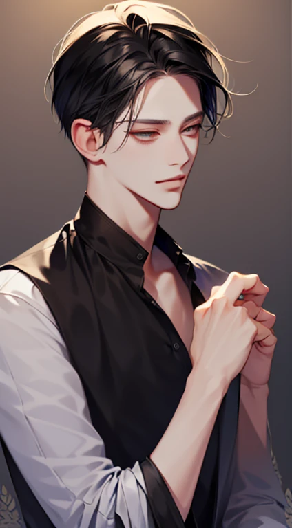 (best quality digital art digital illustration 4k high resolution beautiful image hyperdetailed image perfect lines dark lighting Wallpaper) (1:1 photorealistic) (neutral colors hdr 1.4) (anime style) an adult 25 year old man (expressionless perfect detailed face) medium black hair modern clothes dystopia