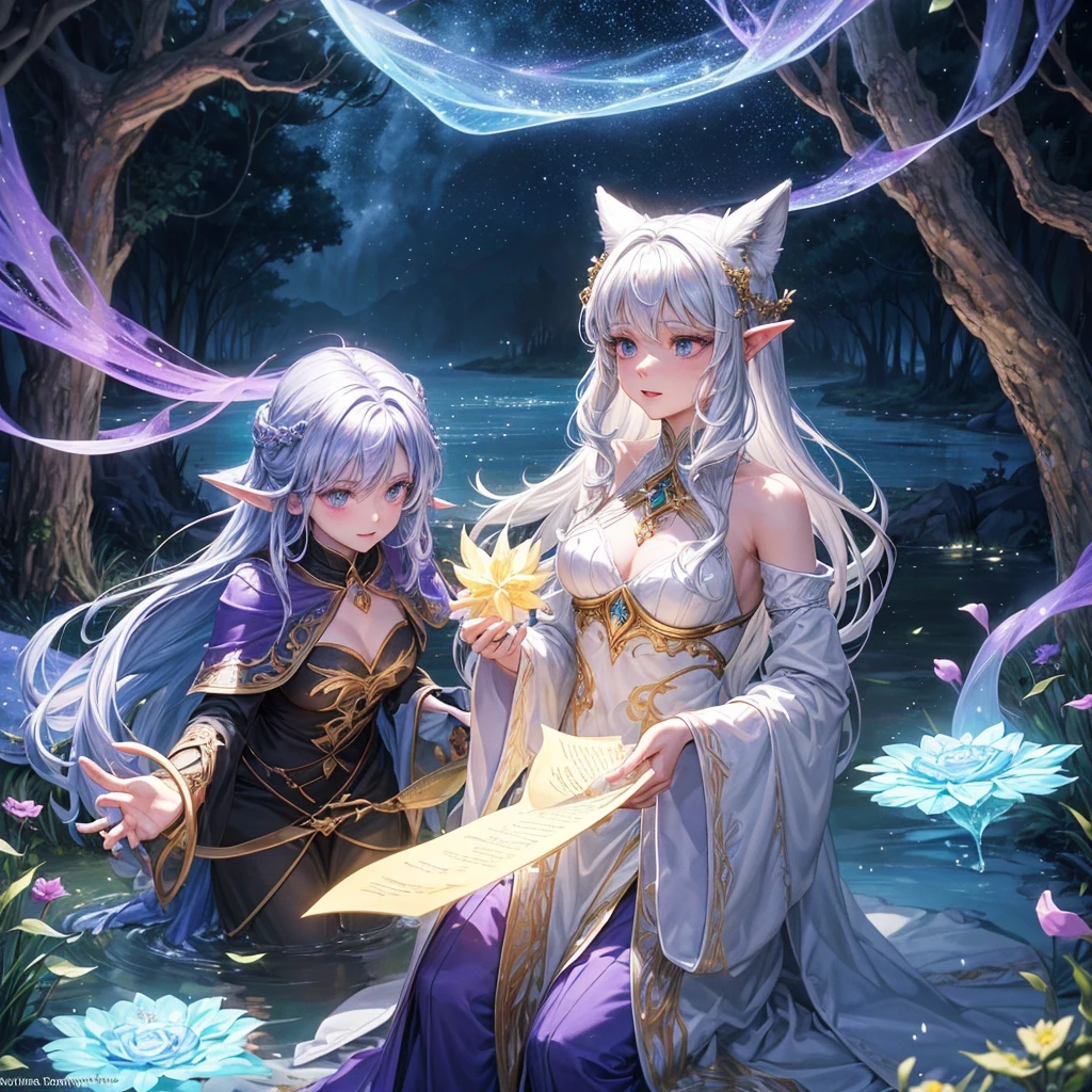 Certainly! Here’s a short story infused with magic and beauty:
---
In a realm where the sky shimmered with hues of lavender and gold, there was a hidden valley known only to a few. This valley, known as Luminara, was a sanctuary of enchantment where the land itself danced with magic.
At the heart of Luminara stood the Crystal Lake, its waters so clear they seemed to hold the reflections of a thousand stars. Surrounding the lake were trees with leaves of silver, which sang with the wind in melodies that could soothe even the most troubled soul. Flowers with petals of every color imaginable bloomed along the shore, and their fragrance was said to bring clarity and joy.
In this magical haven lived a young enchantress named Elara. Her hair was the color of moonlight, and her eyes sparkled like the stars reflected in the lake. Elara had a unique gift: she could weave spells from the very essence of beauty that surrounded her. With a gentle wave of her hand, she could transform a simple raindrop into a dazzling light show or make a single blossom grow into a garden of vibrant colors.
One day, a dark shadow began to loom over Luminara. An evil sorceress, envious of the valley's beauty, cast a spell to drain the land of its magic. The once-lively Crystal Lake grew dim, and the silver trees lost their luster. Elara knew she had to act quickly to save her beloved home.
With determination and grace, she set out on a journey to the heart of the Shadow Forest, where the sorceress resided. Along the way, she encountered creatures of legend—a wise old dragon, a playful band of fairies, and a mysterious hermit who lived in a hollow tree. Each offered her guidance and gifts, helping her overcome the trials of the forest.
At last, Elara reached the sorceress’s lair. The sorceress, draped in dark robes and surrounded by swirling shadows, greeted her with a sneer. But Elara stood firm and used her magic, drawing upon the beauty of Luminara, to counteract the darkness. She conjur