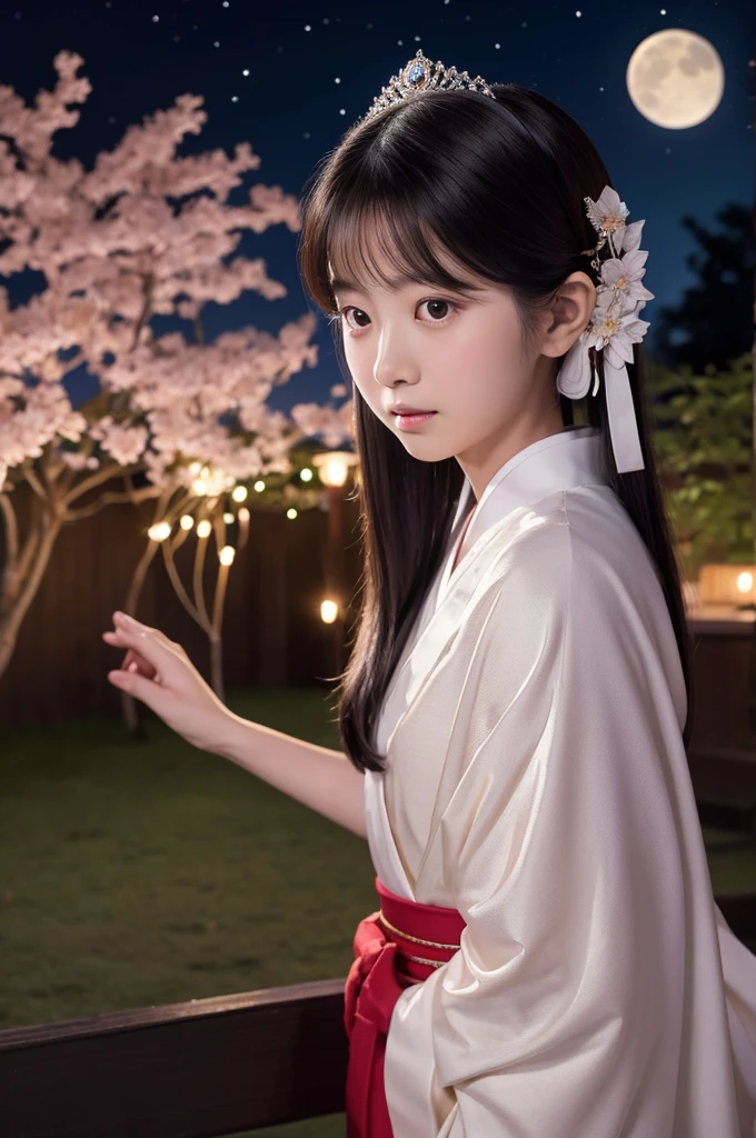 Princess Kaguya Looking at the Moon
