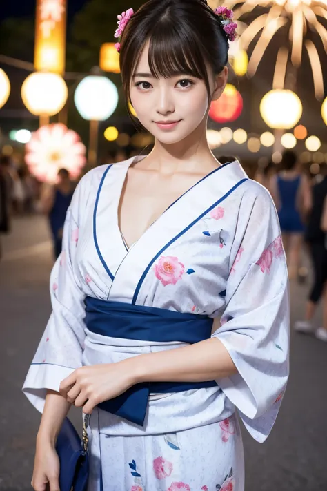 20 year old japanese girl、highest quality、full body shot、ultra-high resolution、(reality:1.4)、raw photo、(girl in floral yukata:1....