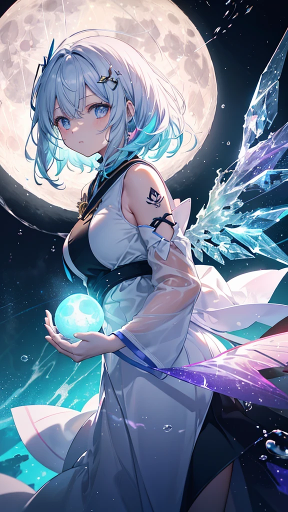 (Highest quality),(masterpiece),(Ultra-precision),,(Lens flare:1.0),(Movie Posters:1.0),(タロットカードof枠:1.0),(Close-up:1.0),(Negative Space:1.6); (Floating色とりどりof {Wind|waterofmagic|ink|crystallization|ice|fire|inflammation|lightning|蜘蛛of巣|rock|sand|particle|shine|Blood}:1.0),(多数of色とりどりな {Soap bubble|cloud|thorn|Sharp protrusions|Vine|flow|spiral|Halo|wing|Tattoo|cube|octahedron}:1.0),(Floating {red|green|green|Aqua|purple|yellow|black|white|grey|pink|orange|lime} of {ribbon|wing|particle|blade|water滴|雪ofcrystallization|Soft sphere}:1.0),({crystallization|ice|fire|inflammation|Wind|water|land|stone|universe|music|sound wave|Vortex} of {magic|wing}:1.0), ({Ray Tracing,shine|Sunlight filtering through the trees,light,Caustics|night,blackofテーマ|mysterious,Creepy|easygoing,pastel colour}:1.2), ({colorful|Rainbow colors|Multicolor}:1.0),(美しく詳細なshine:1.0)(The towering pillar in the center)((There is a large full moon in the background.:1.5))