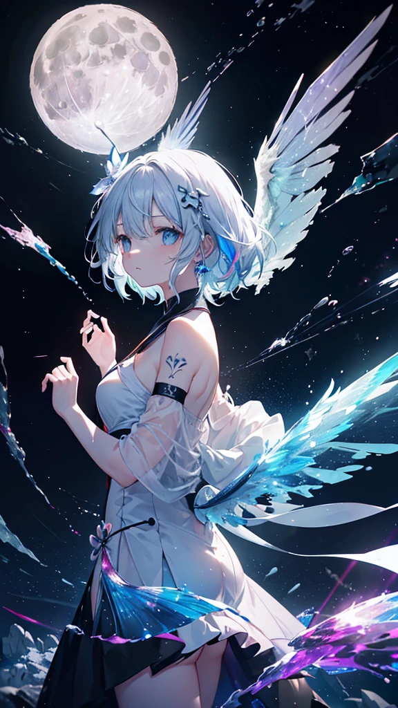 (Highest quality),(masterpiece),(Ultra-precision),,(Lens flare:1.0),(Movie Posters:1.0),(タロットカードof枠:1.0),(Close-up:1.0),(Negative Space:1.6); (Floating色とりどりof {Wind|waterofmagic|ink|crystallization|ice|fire|inflammation|lightning|蜘蛛of巣|rock|sand|particle|shine|Blood}:1.0),(多数of色とりどりな {Soap bubble|cloud|thorn|Sharp protrusions|Vine|flow|spiral|Halo|wing|Tattoo|cube|octahedron}:1.0),(Floating {red|green|green|Aqua|purple|yellow|black|white|grey|pink|orange|lime} of {ribbon|wing|particle|blade|water滴|雪ofcrystallization|Soft sphere}:1.0),({crystallization|ice|fire|inflammation|Wind|water|land|stone|universe|music|sound wave|Vortex} of {magic|wing}:1.0), ({Ray Tracing,shine|Sunlight filtering through the trees,light,Caustics|night,blackofテーマ|mysterious,Creepy|easygoing,pastel colour}:1.2), ({colorful|Rainbow colors|Multicolor}:1.0),(美しく詳細なshine:1.0)(The towering pillar in the center)((There is a large full moon in the background.:1.5))
