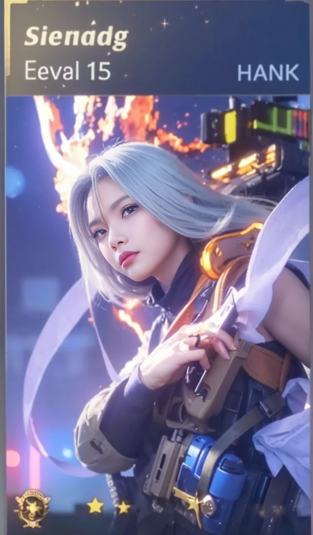 STAR15Mod, (masterpiece), (best quality), (ultra-detailed), (best illustration),(best shadow), looking at viewer, cowboy shot, fiery destroyed city background, tactical gear, tactical pouches, (gas mask:0.8), tactical armor, assault rifle, holstered handgun, (frown:1.3)