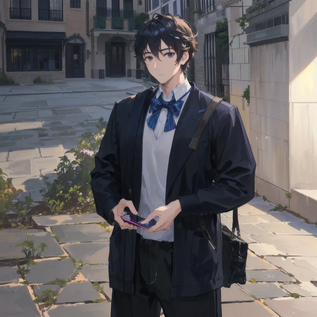 arafed man standing on a brick walkway looking at his cell phone, profile shot, taken in the early 2020s, profile picture 1024px, inspired by John Luke, profile image, profile picture, casual pose, profile pic, instagram picture, headshot profile picture, full body picture, wearing a fisher , spainard descent