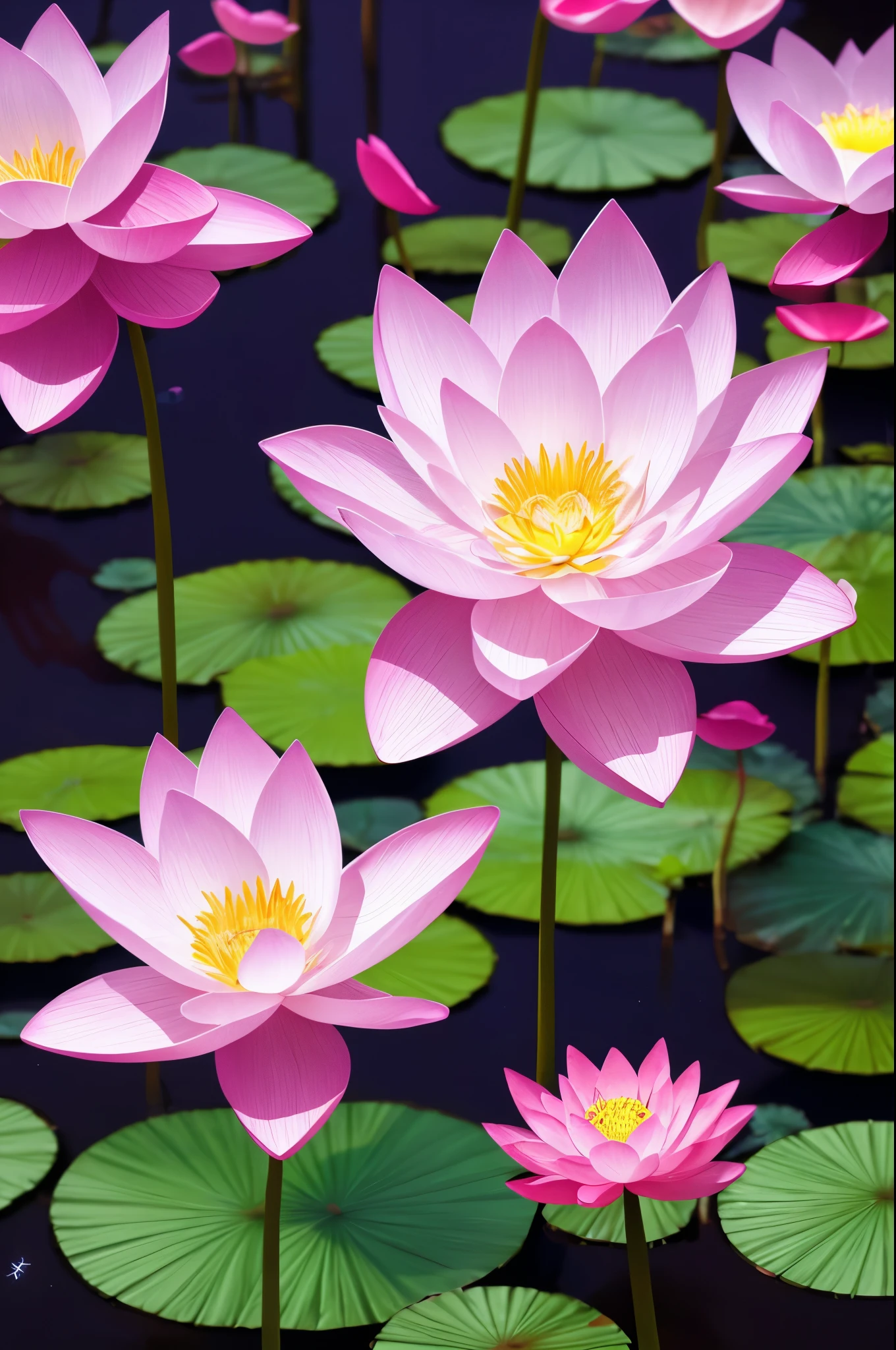there are many white flowers that are glowing in the dark, an airbrush painting by Li Song, tumblr, psychedelic art, beautiful flowers and crystals, glowing flowers, beautiful!!! digital art, magical flowers, luminous flowers, surreal waiizi flowers, with lotus flowers, magical colorful flowers, beautiful depiction, ethereal!!! ultra realistic, glowing delicate flower, lotus flowers