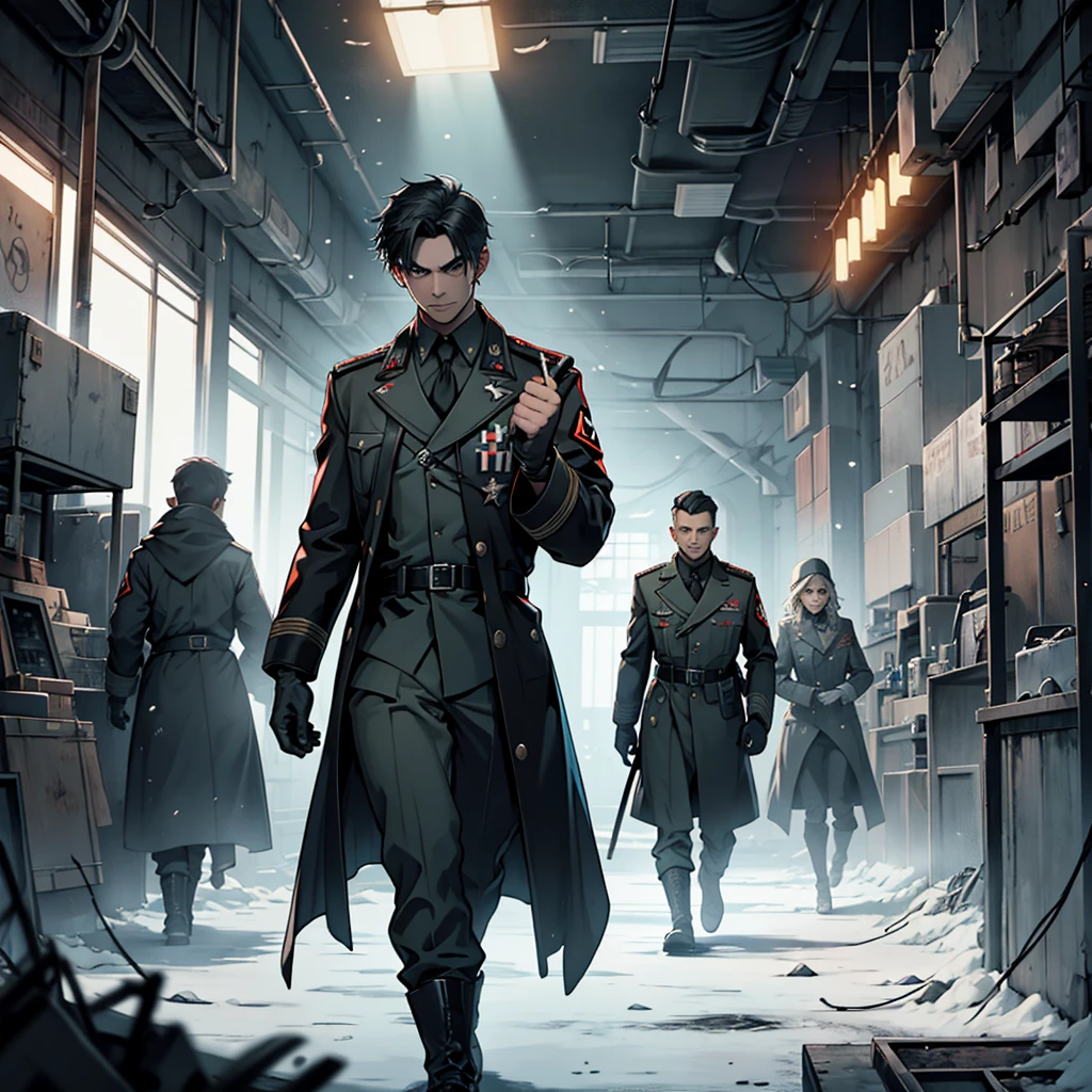 In the last days of World War II, in an isolated corner of devastated Europe, a group of Nazi scientists carried out a forbidden experiment. In a desperate attempt to change the course of the war, They created an army of zombie soldiers, known as the "Returned". These undead soldiers were virtually indestructible and programmed to obey orders without question..

Upon learning of this threat, el ejército soviético movilizó un escuadrón especial de élite para infiltrarse en el laboratorio donde se creaban los Returned. This squad, known as "The Shadowhunters", It was composed of the best soldiers and scientists of the Soviet Union.

On a dark and snowy night, The Shadowhunters delved into the depths of the Nazi laboratory, enfrentándose a hordas de Returned. Despite his skill and bravery, Soviet soldiers found that bullets and bombs had little effect against these supernatural enemies..

As you explore the laboratory further, descubrieron la verdad detrás de la creación de los Returned: an ancient, banned resuscitation technology that Nazi scientists had unearthed from ancient occult texts. The squad leader, Captain Ivan Petrov, came up with a bold plan. Sabían que destruir la fuente de esta tecnología era su única esperanza para detener a los Returned.

Con el tiempo corriendo en su contra y los Returned cada vez más cerca, The Shadowhunters fought fiercely until they reached the main room of the laboratory.. Over there, Ivan activated a self-destruct sequence that would destroy the laboratory and all its dark secrets.. In the last moment, The Shadowhunters managed to escape while an explosion shook the laboratory, forever burying the Nazi experiments and the horrors they had created.

The Shadowhunters&#39; sacrifice not only saved the Soviet Union, but to everyone