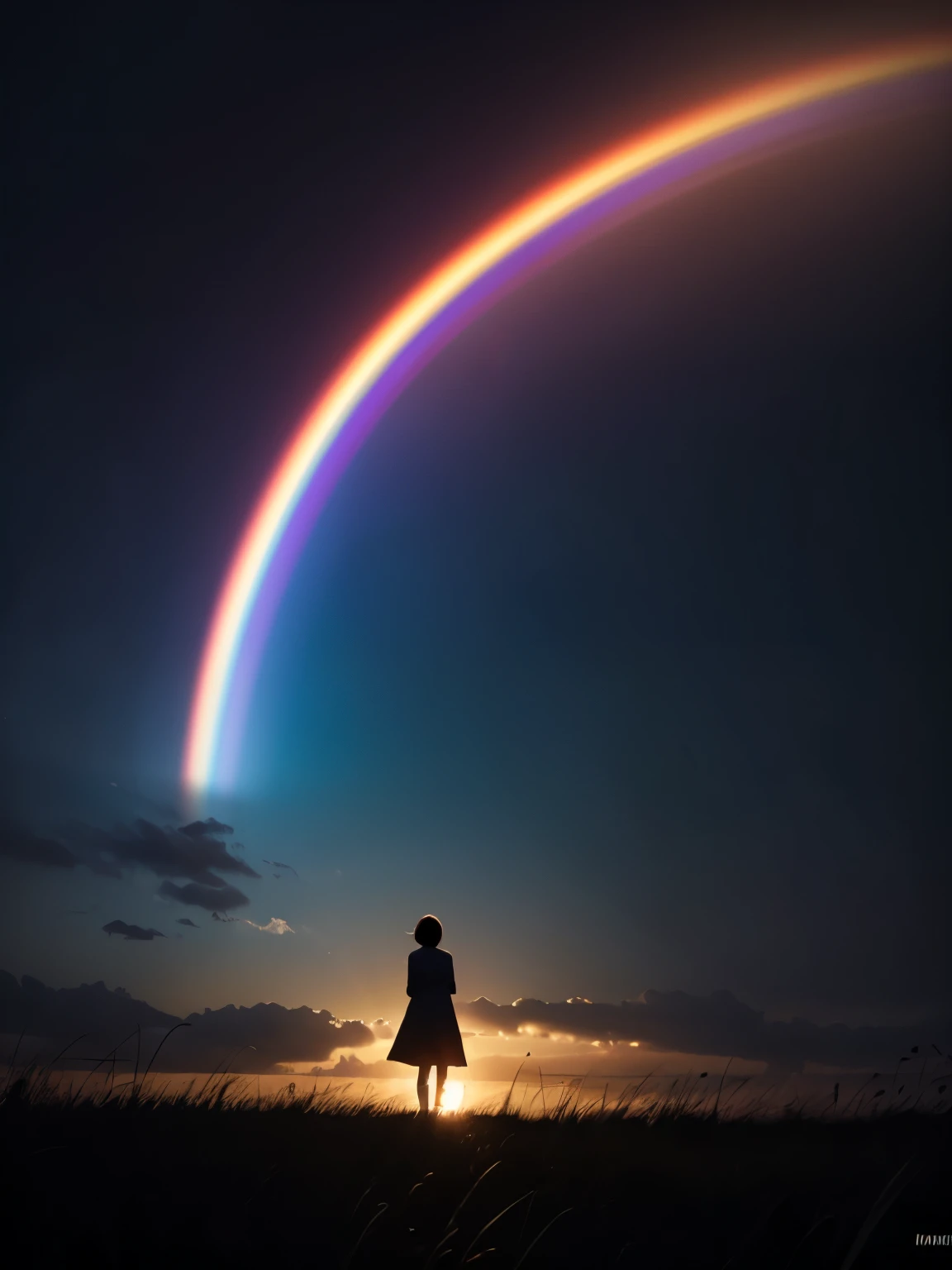 No sign of the morning coming
You've been left on your own
Like a rainbow in the dark
A rainbow in the dark