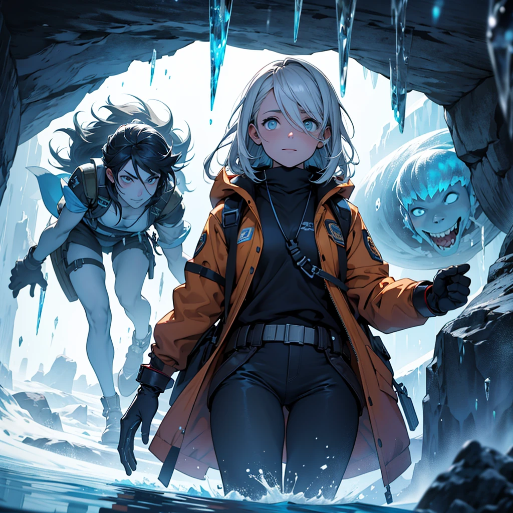 In the year 2023, la joven exploradora y científica emma Carter lideraba una expedición en el Ártico. At 28 years old, emma era ya una figura destacada en la comunidad científica, known for her bravery and passion for the study of extreme climates. The expedition's mission was to study the effects of climate change on Arctic glaciers., pero emma esperaba encontrar algo más en estas tierras inexploradas, some discovery that could change our understanding of the world.
One morning, while exploring a newly discovered ice cave, el equipo de emma encontró algo inesperado: a series of hidden tunnels that extended under the glacier. With the permission of your team, emma decidió adentrarse en los túneles con un pequeño grupo de investigadores. As they advanced, They noticed a slight blue glow on the walls, that seemed to come from crystals embedded in the ice.
After several days of exploration, They arrived at a large underground cavern. Over there, in the center of the cave, there was an amazing discovery: a huge old ship, completely encapsulated in ice. emma y su equipo quedaron atónitos; The ship did not correspond to any known human design and was adorned with strange symbols and carved figures.
With extreme caution, they began to study the ship. When approaching, They saw humanoid figures frozen in the ice along the hull. These creatures, strange looking with pale skin and elongated limbs, They seemed to have been in suspended animation for thousands of years. emma, intrigued and amazed, took samples of the ice and crystals, documenting everything carefully.
While they were exploring, el equipo de emma descubrió una entrada al interior del barco. Determined to reveal their secrets, They entered and found a control room full of unknown technologies. However, when manipulating one of the devices, they accidentally activated a mechanism. The ice that surrounded the