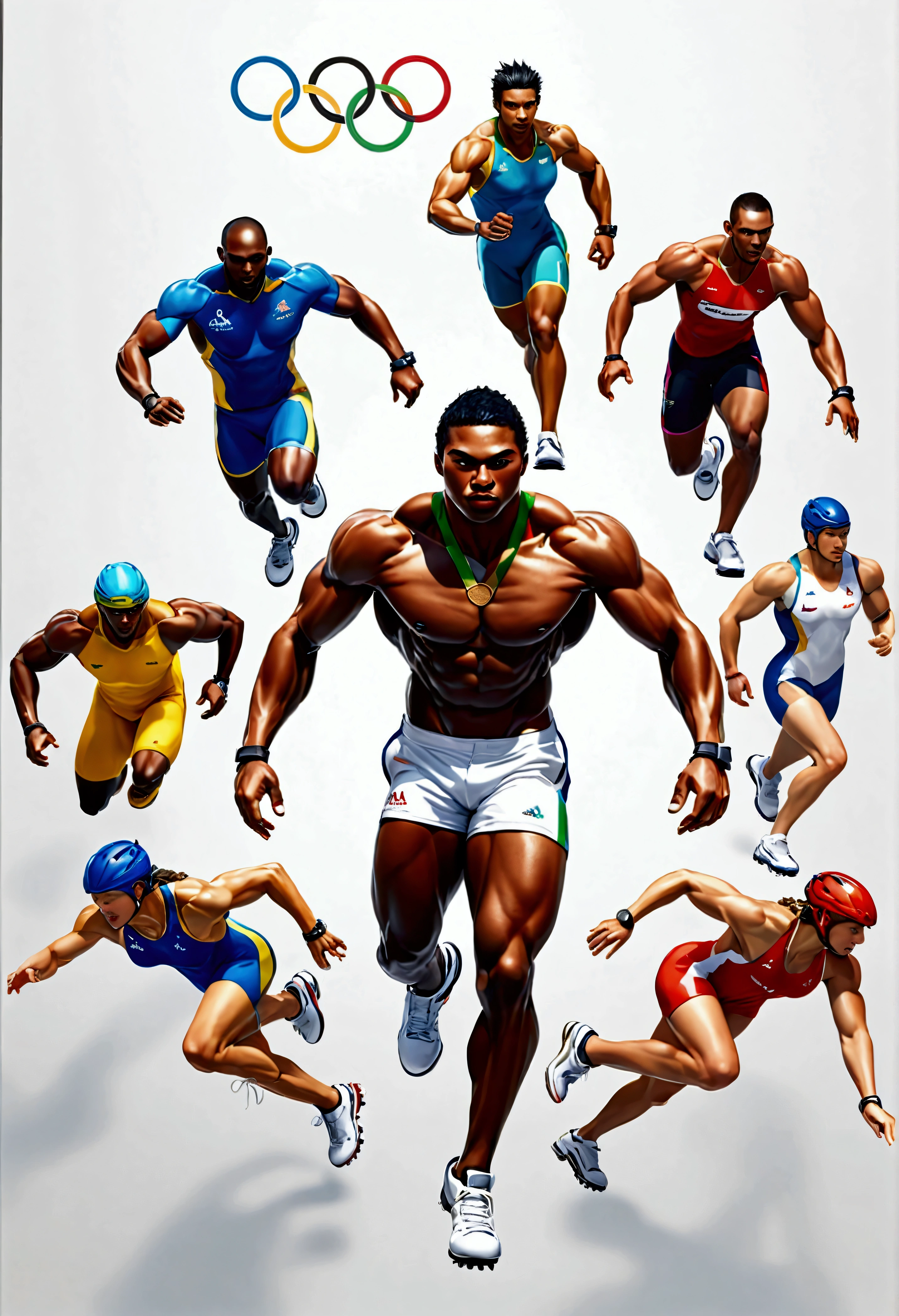 
(commercial poster of Olympic:1.5),quality\(masterpiece, best quality,8k,wallpaper of extremely detailed CG unit,hight resolution,top-quality,top-quality real texture skin,hyper realisitic,increase the resolution,RAW photos,best qualtiy,highly detailed,the wallpaper\), BREAK ,olympic athletes\(ATHLETICS,BASKETBALL,BOXING,CYCLING,FOOTBALL,GOLF,JUDO,MARATHON,RUGBY,SKATEBOARDING,SPORT CLIMBING,SURFING,SWIMMING,VOLLEYBALL,WRESTLING\),(showcase of the athletes:1.3),many human race,many nationality,(muscular),(full body:1.3),dynamic pose,(dynamic angle), BREAK ,background\((logo\(olympic\):1.3),simple, powerful, energetic, impressive\),(from above:1.6),longshot, isometric view