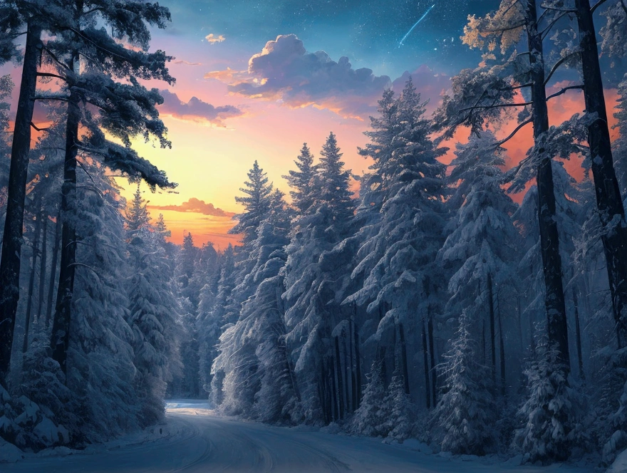 爽やかさのあるLandscape images Bright atmosphere Vast sky image Landscape images You can see the forest nature