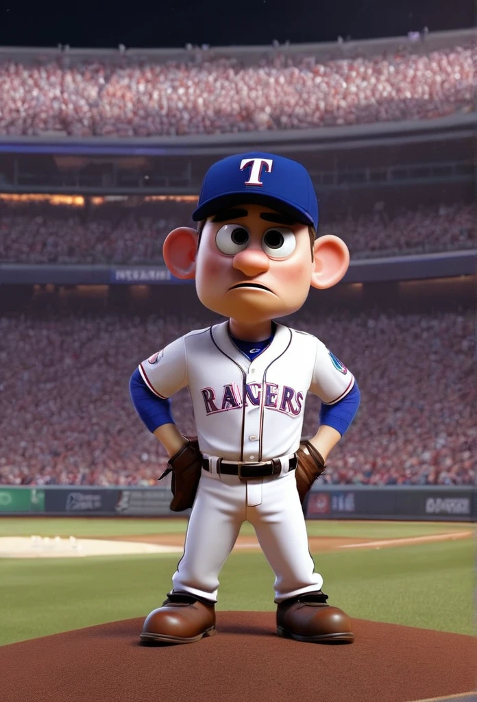 Texas Rangers team world series win 3D Pixar style