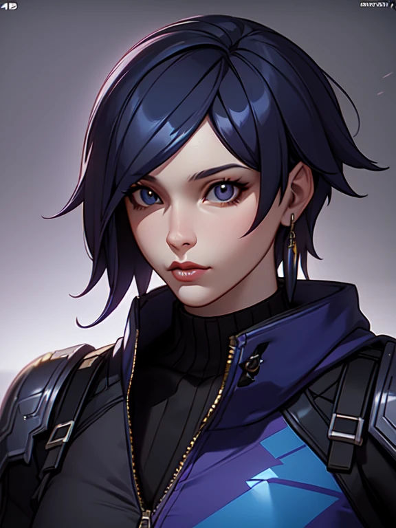 cyberpunk soldier, 8 thousand., HD illustration, symmetric, essence, third person style, 2D character design concept, unreal engine 5, daz, hyperrealistic, Octane render, cosplay, RPG portrait, dynamic lighting, complex part, Summer brightness, cinematic