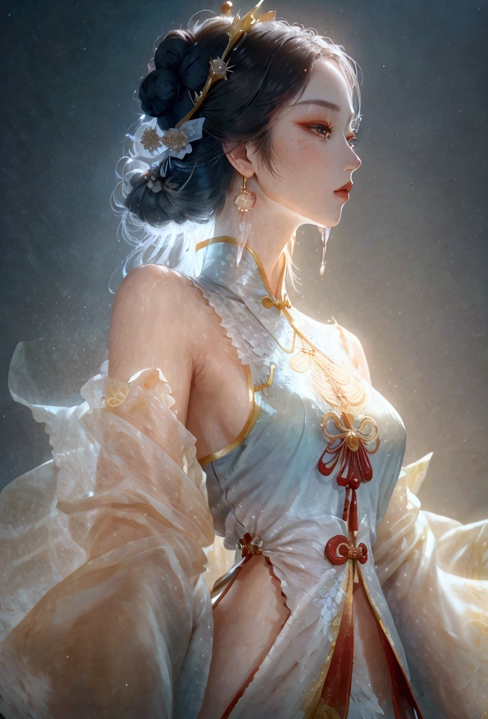 ((whole body)), samdoesarts style award winning whole body portrait of a beautiful woman, ((perfect feminine face)),((ancient chinese clothes)), ((peking opera costumes)), (long sleeves) Observatory, complicated, (Beautiful eye for detail),((hairpin, twisted hair)), (sunlight), Shaded flat illustration, digital art, Art Station Trends, very detailed, fine details, convoluted, Artgerm and Rutkowski, art by alphonse mucha,