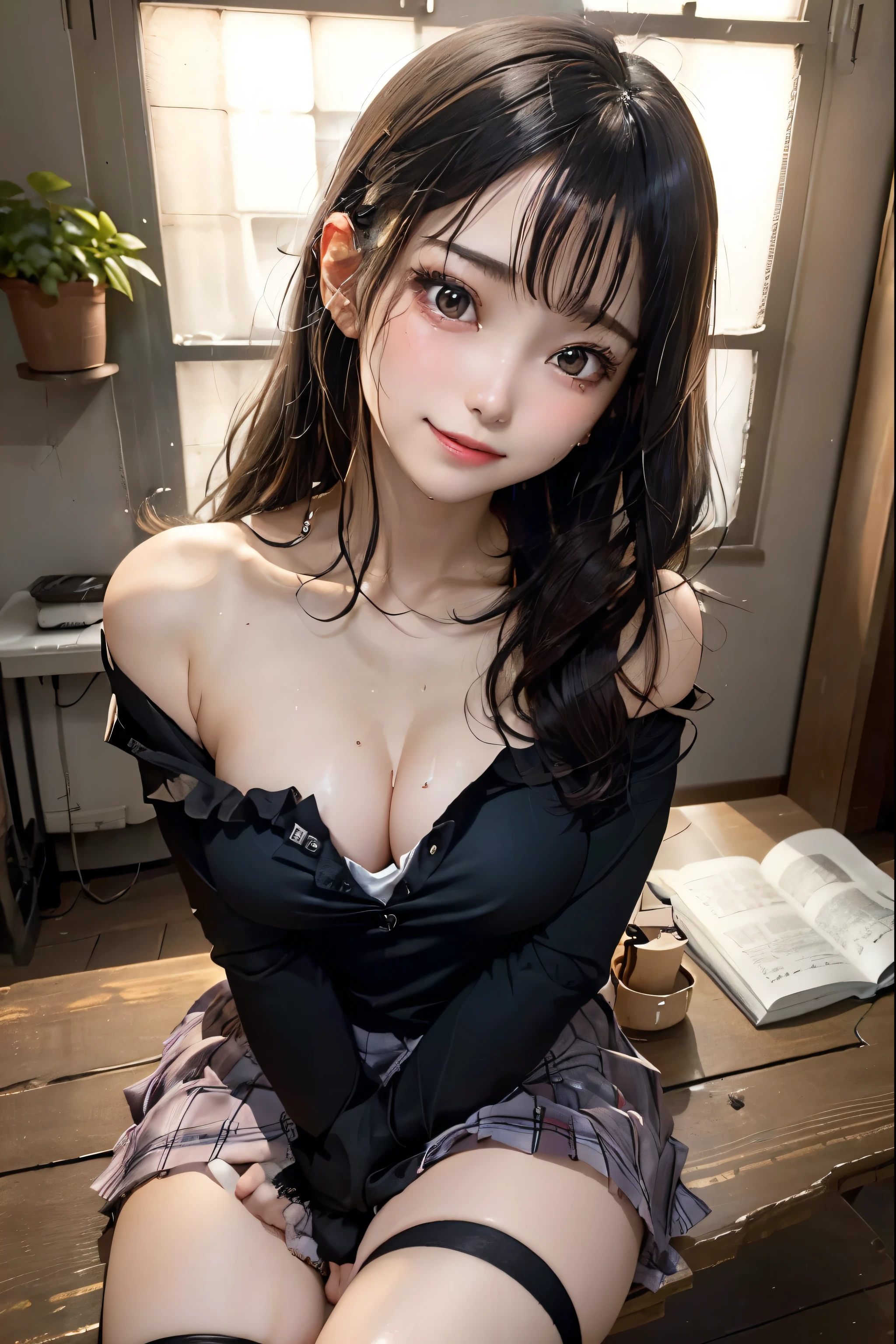 high school girlブレザー、high school girl、Red checked skirt、JK Style、Jacket、smile、garter、Knee socks、Panty stocking、Otherworldly beauty、Extraordinarily cute、boredom、unusual beauty、Dark black eyeshadow、sorrow、Good skin glow、Long Hair Straight Hair、Dark Gothic Makeup、暗いsmile、Beautiful woman、Stained Glass Background、On the table、Best Quality、5 reference books、Sweat glistens on my chest、Sweat glistens on my face、Thigh sweat、sweating、Black frill East size Regular size、Dark pink hair、Age 22 years old、Sweat sticks to my thighs、I sweat a lot and get sticky。、My thighs are sticky and shiny、Sweating on thighs and chest、Bust size S、Slightly slim、I sweat all over my body、play the piano、Sit down and play an instrument、legs are thin、Two girls、Lesbian couple、Hugging a girl、My female friend has a super cute face、My female friend has a very beautiful face、