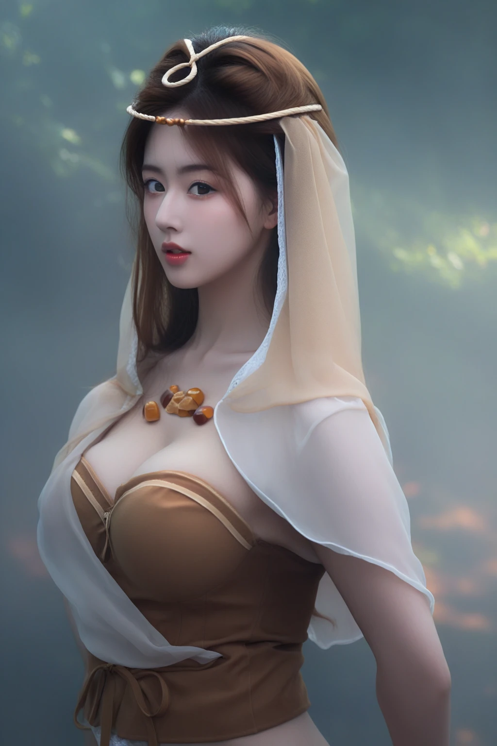 (hyperrealistic), (illustration), (high resolution), (8K), (extremely detailed), (best illustration), (beautiful detailed eyes), (best quality), (ultra-detailed), (masterpiece), (wallpaper), (photorealistic), (natural light), (rim lighting), (detailed face), (high detailed realistic skin texture), (anatomically correct), (solo), (1 girl), (high detailed realistic hair), (caramel hair:1.35), (heterochromic eyes), (detailed eyes), (light yellow eyes:1.37), (sparkling eyes), (realistic big breasts:1.5), (exposed nipples breasts:1.35), (long legs), (slender abs), (dynamic pose), (closed tiny mouth:1.3), (nsfw), (concentrated expression), (topless),