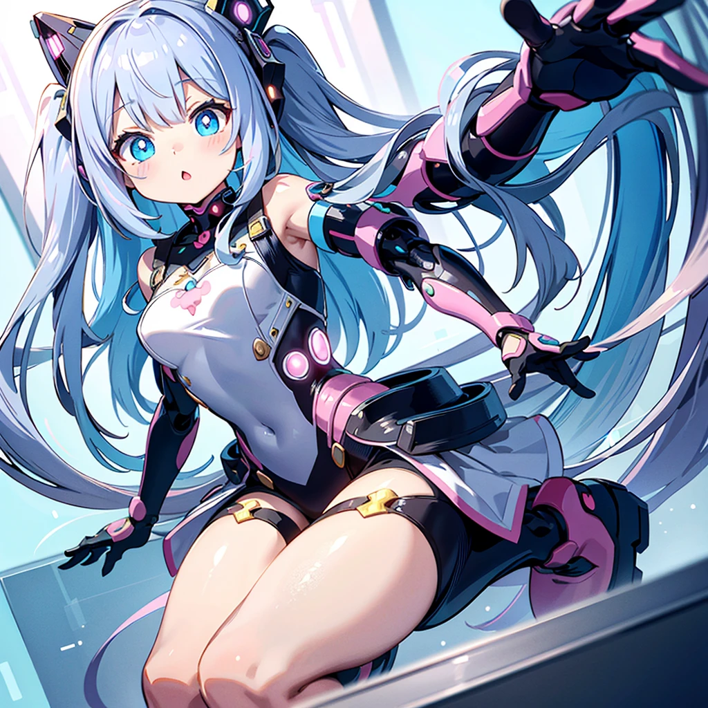 (Kawaii Character:1.4),
Cyber Princess,
She is immersed in cyber networks,
(Special effects),
masterpiece, Highest quality,
Clear images, Clear images, Clear images, Unrealistic image,
Highly detailed background,