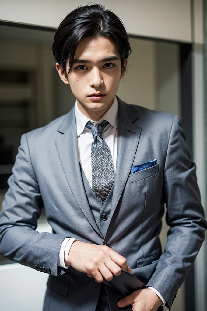 14 year old boy wearing button up and bow tie and dress pants . 4k high quality detailed
