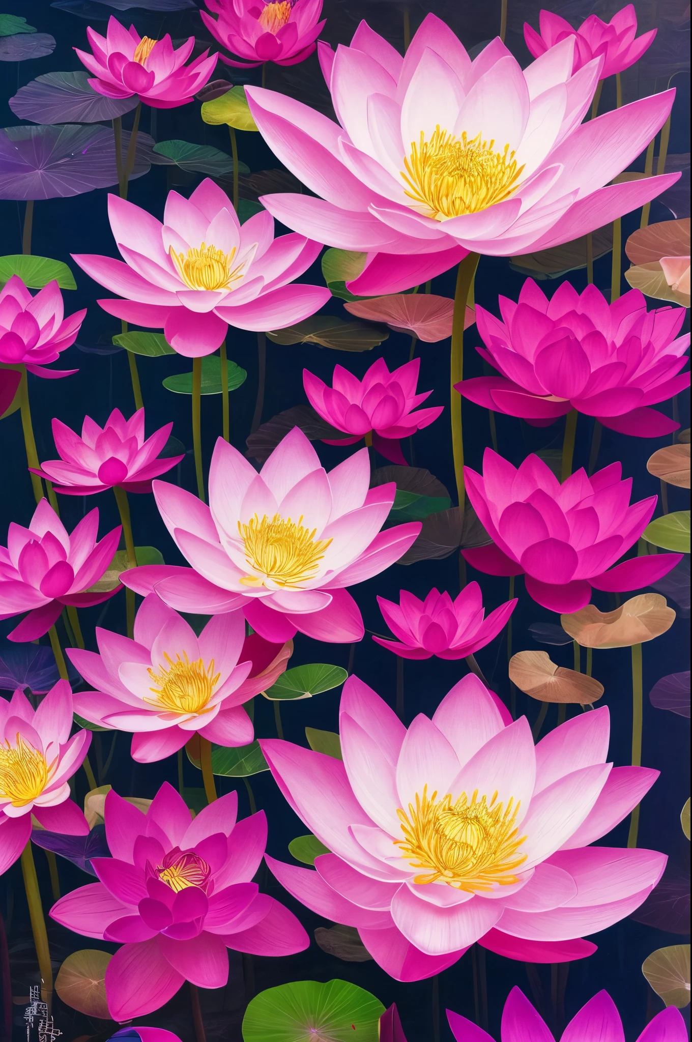 there are many white flowers that are glowing in the dark, an airbrush painting by Li Song, tumblr, psychedelic art, beautiful flowers and crystals, glowing flowers, beautiful!!! digital art, magical flowers, luminous flowers, surreal waiizi flowers, with lotus flowers, magical colorful flowers, beautiful depiction, ethereal!!! ultra realistic, glowing delicate flower, lotus flowers