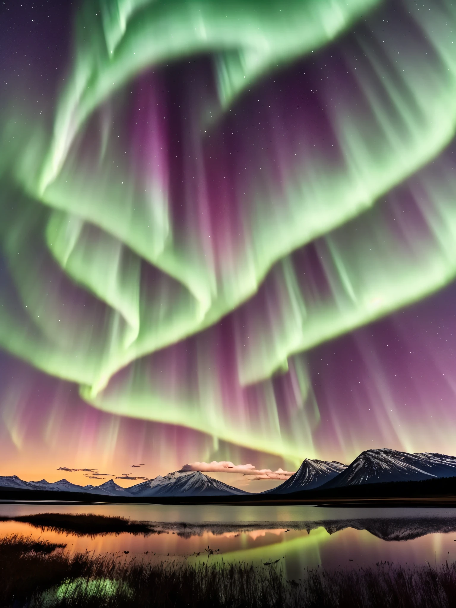 the aurora bore over a lake with mountains in the background, northern lights, with aurora borealis in the sky, aurora borealis, ❤🔥🍄🌪, by Harald Giersing, by Sven Nordqvist, by Anato Finnstark, dramatic aurora borealis, by Daren Bader, by Anton Lehmden, by Peter Madsen