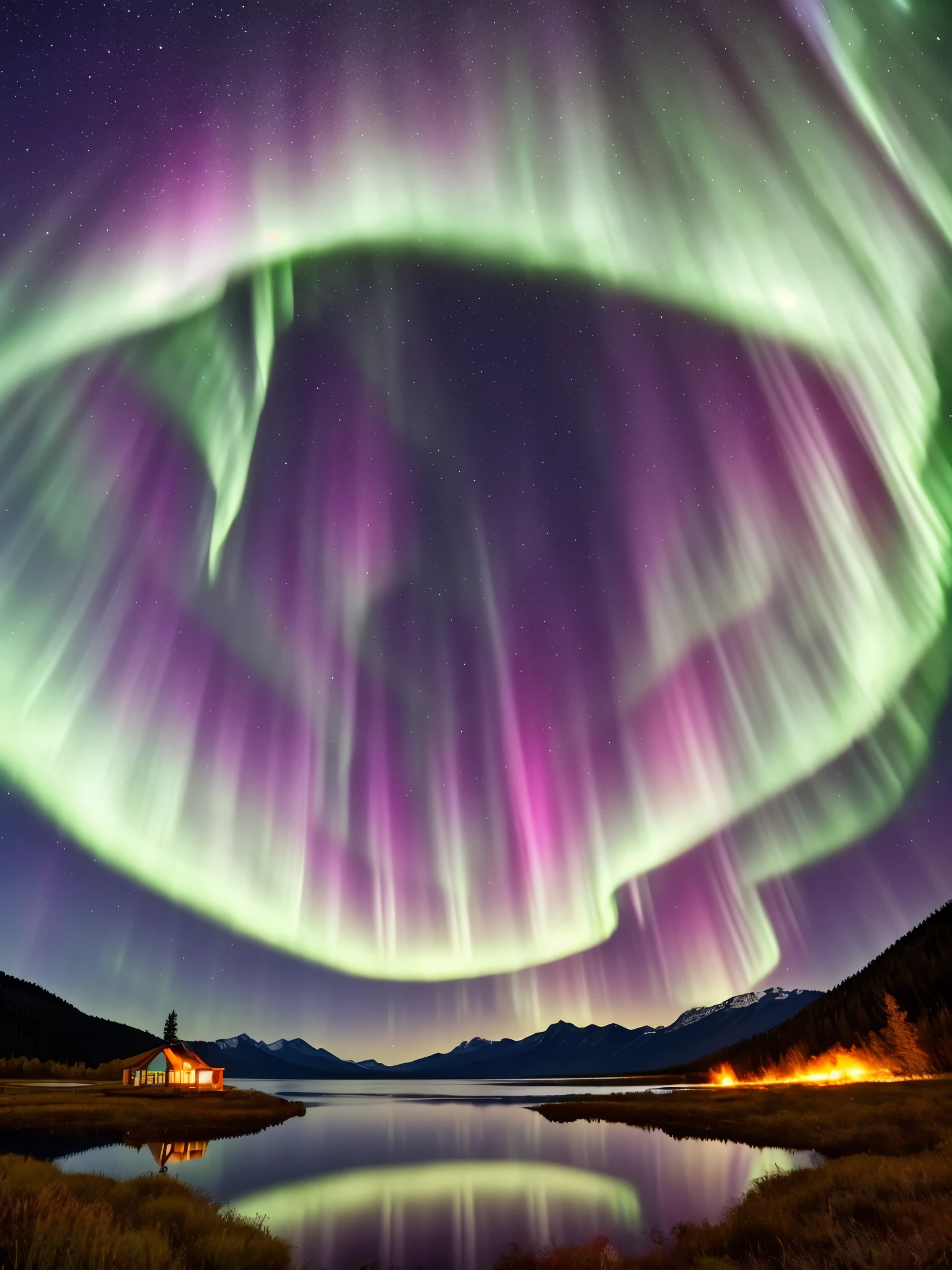 the aurora bore over a lake with mountains in the background, northern lights, with aurora borealis in the sky, aurora borealis, ❤🔥🍄🌪, by Harald Giersing, by Sven Nordqvist, by Anato Finnstark, dramatic aurora borealis, by Daren Bader, by Anton Lehmden, by Peter Madsen