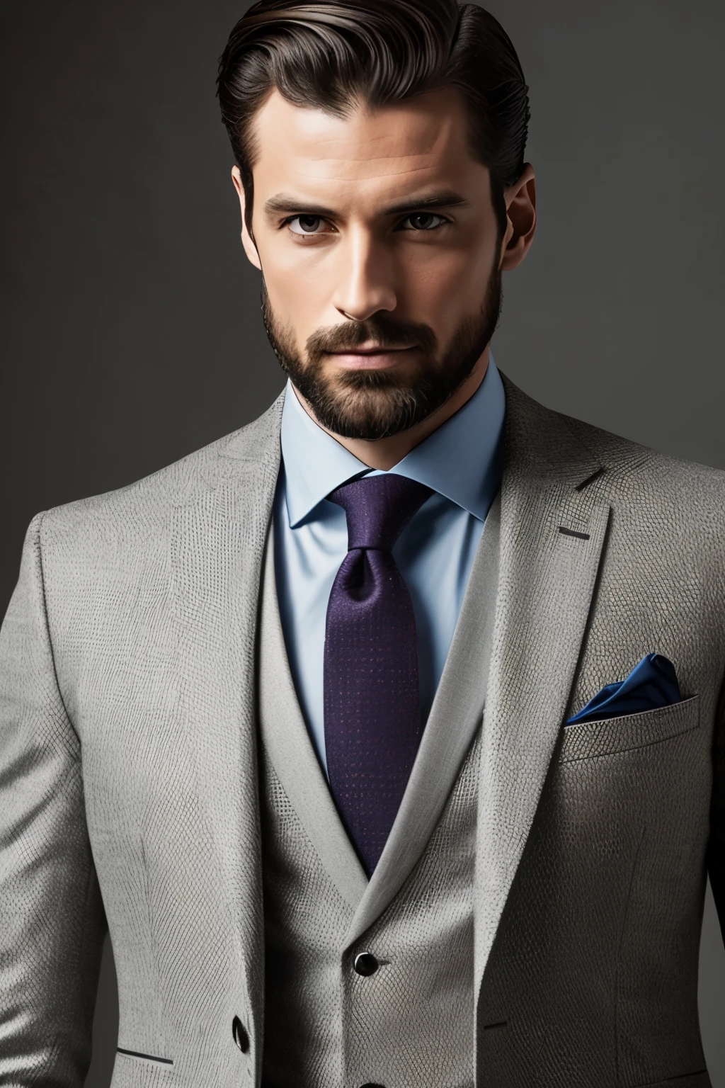 1. Gentlemen, behold a Realistic Image of a distinguished gentleman, elegantly dressed in a tailored three-piece suit. The image, capturing his profile, is taken in a high-end Studio, resulting in a 8K resolution that showcases every intricate detail of his attire. The Full Suite of photography equipment, including a top-tier DSLR, ensured the highest level of Studio Quality, resulting in a masterpiece that immortalizes the gentleman's sophisticated charm.