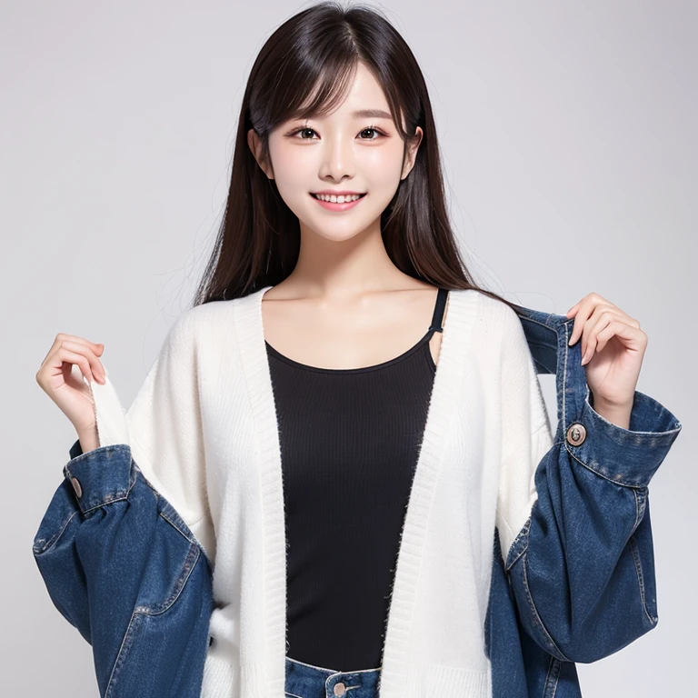South Korea Beauty clothes smile White background