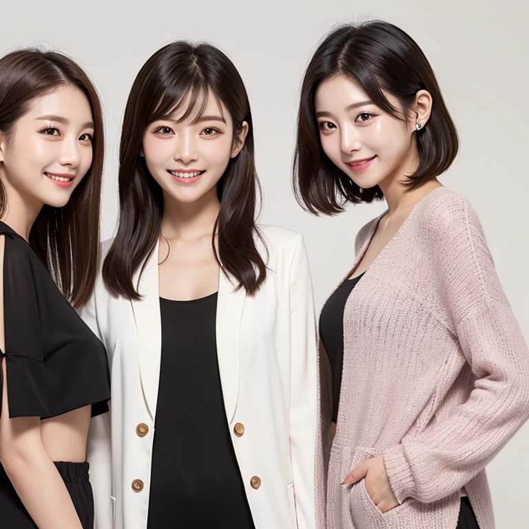 South Korea Beauty clothes smile White background