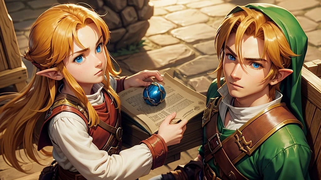 Hans del juego Golden Sun contra Link del juego The Legend of Zelda