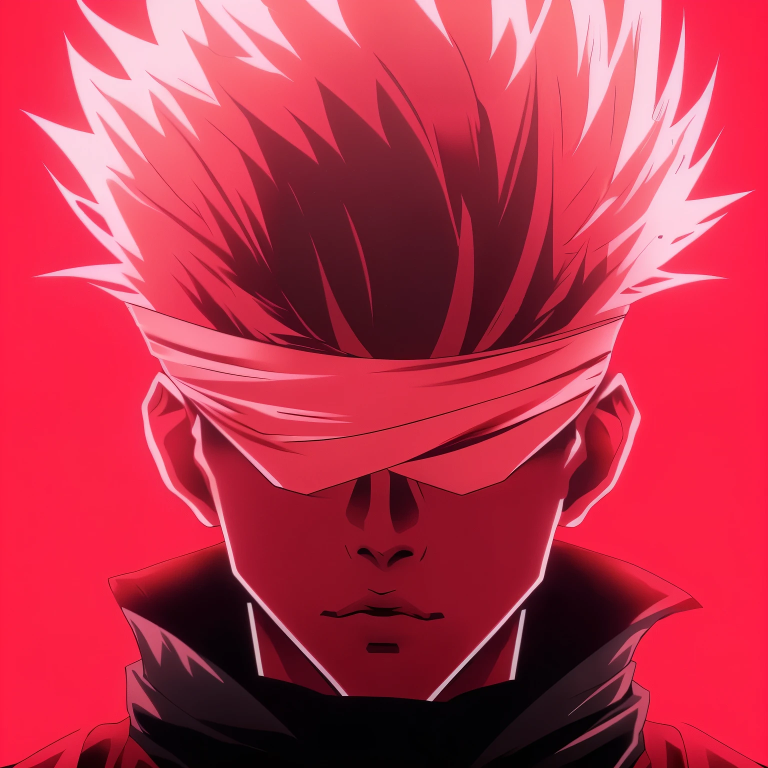 a close up of a person with a red hair and a black jacket, jujutsu kaisen,