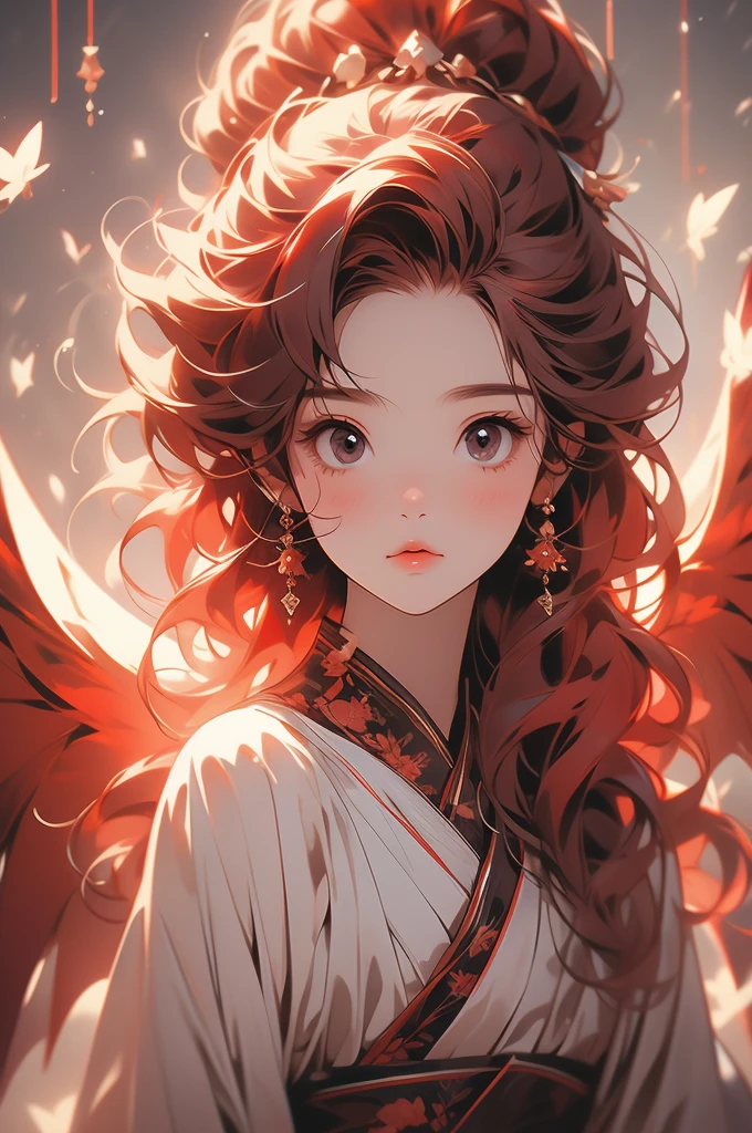 1girl, shy, small, cute, demon, fiddling, looking up at viewer, wings, red hair, black skin
