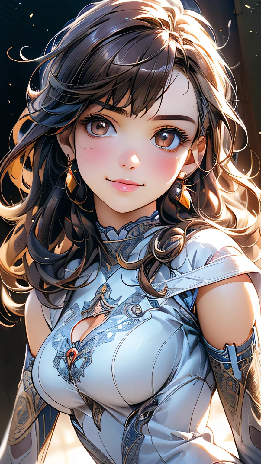 (masterpiece:1.2, Highest quality), (Realistic, photoRealistic:1.4), Beautiful illustrations, (Natural Side Lighting, Cinema Lighting), ((cowboy shot))
View your viewers, 1 girl, Japanese, Junior high school girl, , Perfect Face, cute and symmetrical face, Glowing Skin, thin, (golden earrings:0.8)
(Mid-length hair:1.2, Half Up:1.4, Light brown hair), Asymmetrical bangs, Brown eyes, Long eyelashes, (Mid-chest:0.7),
Beautiful Hair, Beautiful Face, Beautiful details, Beautiful clavicle, Beautiful body, Beautiful fingers, (((Panties are visible:1.0))) ((Very large saggy tits)), ((In underwear、White lace underwear:1.1))((Fullback panties:1.2))Underarm , Slightly , Very large breasts, Full body angle, 14 year old woman , Thick thighs
((Detailed cloth texture)),
(Beautiful views), evening, (cute, cute smile, Upward glance),