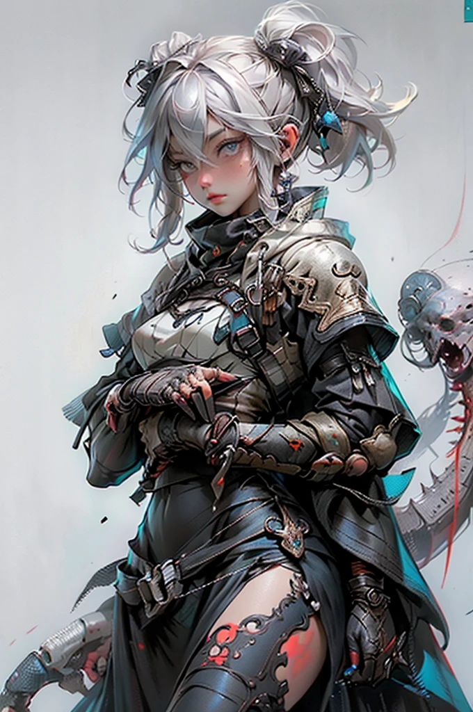 mpts copy
(((Tabletop, Highest quality, Very detailed))), Full body photo、Hand-drawn style, Hand-drawn style, watercolor, sketch, 、woman、knight, Long twin tails、White Background, Plain background, Inspired by Bloodborne, Tattered Bloodborne Outfit, occult aesthetic, occult, Clear blue bikini、Tattered blue and black armor、Steampunk and Gothic Lolita with attention to detail (Hooded), crown, Long coat, very thin and long legs, Intricate lace-up boots, Fluttering lace flared long Knee length dresses with frilly petticoats, Long dress, Knee length dresses, Petticoat Gothic Lolita, Beautiful small breasts, (((( Very detailed顔))), Small, thin nose, A small, thin-lipped mouth, (((Very sharp focused eyes))), Her very large slitted, precise pale grey eyes shine like jewels.. Very long eyelashes, Silver hair swaying in the wind, Mandala pattern emits shining light, White Background, Very dramatic and cinematic lighting, Tattered old red and white clothes, full body, whole body, body, Space horror, Grimdark