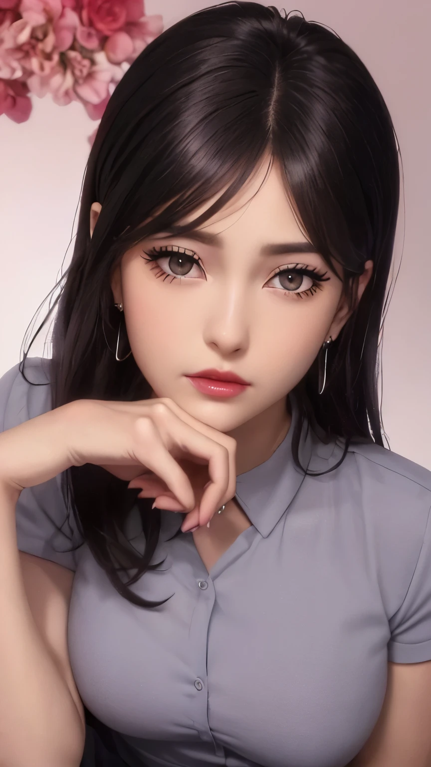 Tsuma ga Kirei ni Natta Wake,((midynight, Need, 8k, tmasterpiece:1.3)),   very beautiful queen, Slender Abs:1,1,  ultra-detailed face, highly detailed lips, detailed eyes, double eyelid.   ((Make-up face. Red lipstick)), beautiful hair,   Super cute little face,   very beautiful face,   thin eyebrows,   flawless beautiful face,   ((black pupil)),   very beautiful eyes,   ((platinum eyes)),   beautiful and detailed makeup,   wet eye makeup,   eyelashes,  sharp nose,   earrings,full body,
. Wearing a beautiful office outfit,shy face,thick lips, wearing a beautiful office outfit 