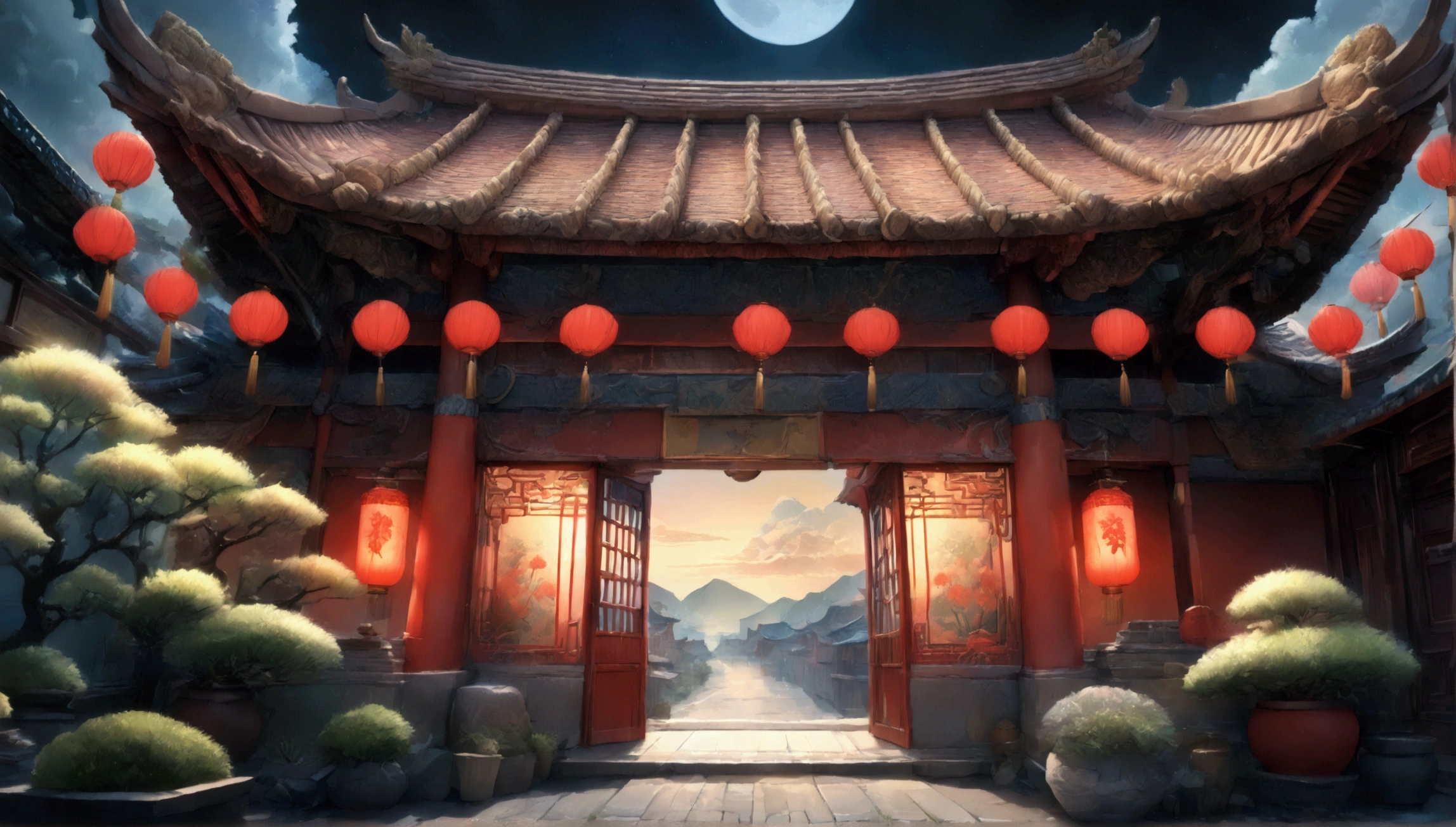 A fantastic view of Chinatown,The warm light of the red lantern,Modern and historic,Fantastic and dreamy landscape,Light,Photorealistic,BREAK,A masterpiece created by designers,The best configuration,Light and Dark,BREAK,,(masterpiece:1.3),(highest quality:1.4),(ultra detailed:1.5),High resolution,extremely detailed,unity 8k wallpaper,Intricate details,Wide range of colors,artwork,rendering,(masterpiece:1.3),(highest quality:1.4),(Super detailed:1.5),High resolution,Very detailed,unity 8k wallpaper,Draw artistic background,Chinese style,Traditional,Absurd beauty,zentangle,A fantastic and beautiful night in Chinatown,night,Beautiful Light and Shadow,Sparkling,Anatomically correct,Structurally correct,Use gold leaf,no peoples