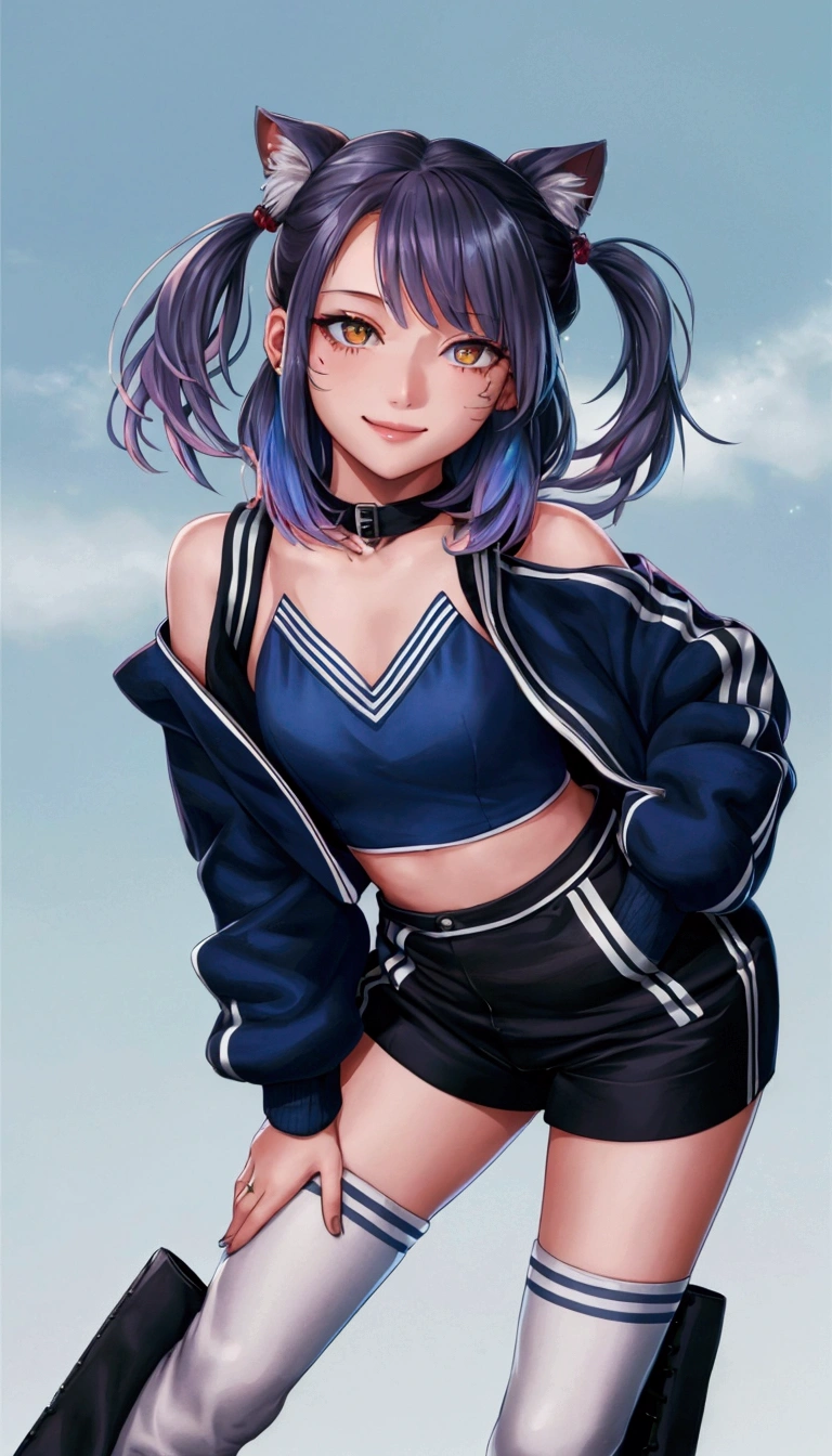 girl、20-year-old、gal、Gal's makeup、slender body、Like、、long hairstyles、summer clothes、sprinkle the chest with bleach、There is a six-pointed star behind my eyes、yellow eyes、eyes are shining、Red-pink hair, idol、cute、girl、eyes are large and round、The face is thin、smile、smile、earrings、necklace、wedding ring、Attracted、My favorite 、Center of festival stalls、A fantastic landscape of light and darkness with falling stars、be happy、cheeks are red、dance