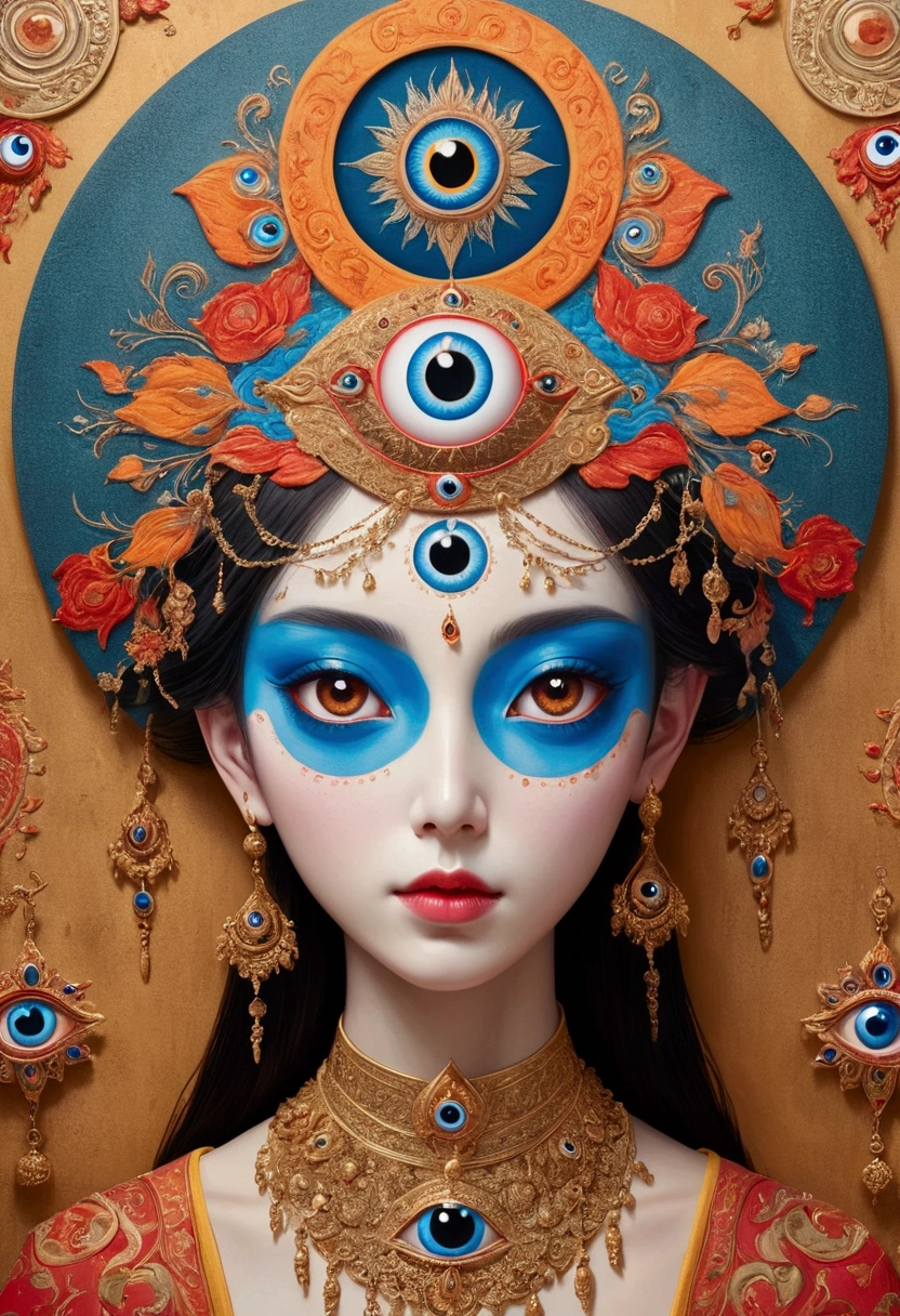 Inspired by Colored lead painting, Third Eye Vision。3d