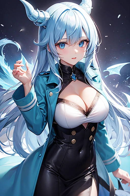 Ice Dragon Waifu with trench coat