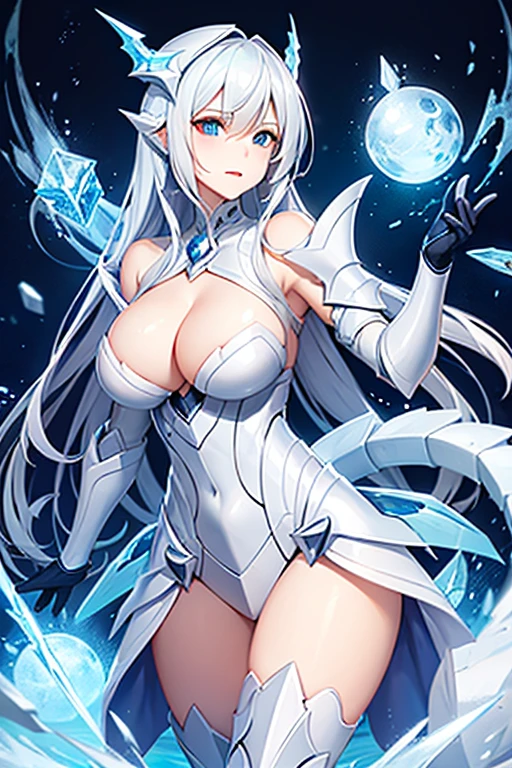 Ice Dragon Waifu con armadura 