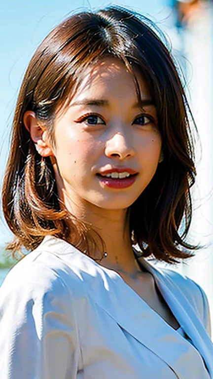 (masutepiece, Best Quality:1.2), 8K, 85 mm, Official art, Raw photo, absurderes, violaceaess, rosaceaess, gardeniass, Beautiful Girl, Pretty Face, close up, Upper body, Cinch West, Black Tailored Suit, Suit jacket, V-neck shirt, Looking at Viewer, (cleavage:0.7), Large breasts, Necklace, Film grain, chromatic abberation, Sharp Focus, face lights, clear lighting, Detailed face, (Bokeh background:1.2),big breasts,