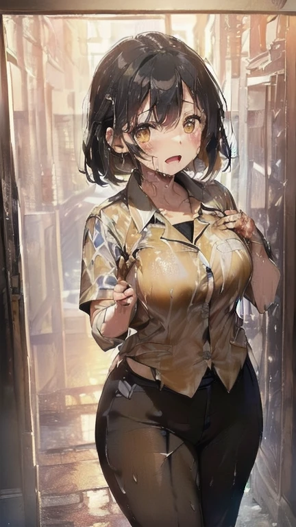 (must be follow these prompts:2.2),masterpiece,best quality,extremely detailed,(in her clothing:3.0),(in her formal styled business suit clothing:2.6),(adorable expression:2.5),(usual face:2.2),(displayed one girl on single picture:2.4),(black hair:2.1),(A short, slightly plump new employee in a business suit working in modern Tokyo:2.2),(The new employee is short and wears a business suit that looks ready to burst.:2.1),(A cute moan like a young girl:2.1),(The new employee was covered in slightly amber-colored semen that had soaked into his clothes.:1.9),(The new employee is wearing a business suit that has been stained with a slightly brownish-yellowish stain from a previous .:1.8),(The new employee's breasts, covered by her business suit, are bulging out due to her strong sexual desire.:1.9),(Lewd love juices dripping down the inner thighs of his dark grey trousers:2.1),(in her clothing massively ejaculated:2.6),(in her clothing over and over again ejaculated:2.4),(seminal frousy girl:1.9),(in her clothing unbelievably ejaculated:2.4),(men's elected twangers were inserted her:2.3),(in her clothing massively ejaculated:2.2),(A new employee with a plump, round body:2.3),(she was already stroked up to the depth intervaginal sensual spot:1.7),(notably buldged up her inner labia majora:2.6),(A young, shy moan:1.5),(having big breasts in her clothing:2.5),(A new employee with a very innocent look while working in the office:2.3),(The new employee is short but has a slightly plump body.:2.1),(The crotch of his dark grey trousers is heavily discolored with love juice stains.:2.5),(The new employee is convulsing and dripping love juice from her pussy, which is hidden under her pants.:1.8),(The new employee's dark grey trousers, tightly encircling her plump thighs, are damp with lascivious secretions.:1.9),(The new employee endures the slush between his legs by keeping his dark grey trousers on tight.:2.5),(The corner of a young girl's body々A new employee whose entire body was toyed with by the lewd urges that wriggled wetly.:1.7),(A new employee who is always holding his crotch over his dark grey trousers:1.7),(A moan filled with childish embarrassment:1.5),(The new employee's suit-covered breasts and nipples are bulging with lust.:1.8),(The new employee's lewd body beneath her clothes is swelling slightly with her lascivious reaction.:1.6),(The new employee works very diligently.:2.5),(The new employee has short, thick legs.:2.2),(first time々New Employees:2.2),(she looks like japanese idol:2.3),(The dark grey trousers are made of a durable fabric that will never tear.:4.3),(Her bursting breasts are completely hidden under a dark grey office suit:2.4),(she looks like a lolita:2.0),(All of this happened to the new employee himself, not anyone else.:2.1),(Slimy semen was leaking from the crotch area of his dark grey trousers.:1.6),(tough business suit:2.2),(Make sure to depict the face:5.3),(Calm expression:4.3),(Innocent face:3),(The story focuses on just that one new employee.:3.3),(The only characters that appear are the new recruits.:4.2),(Portrait Style:5)