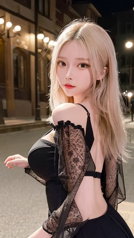 (masterpiece, Highest品質, Highest, Official Art, beautifully、beautiful, Long exposure: 1.2), Smooth movement, Attractive patterns, 1 girl, (Dresses with sleeves: 1.4), Upper Body close-up, Expose your shoulders, Chinese Girl, blush, Black lob hair, Portraiture, alone, Upper Body, Observing the observer, 詳細なbackground, Detailed face, Controlling the wind, Dynamic pose, Aether Dynamics, background, Great atmosphere,blonde, Plump face,Random Pause, Big Breasts