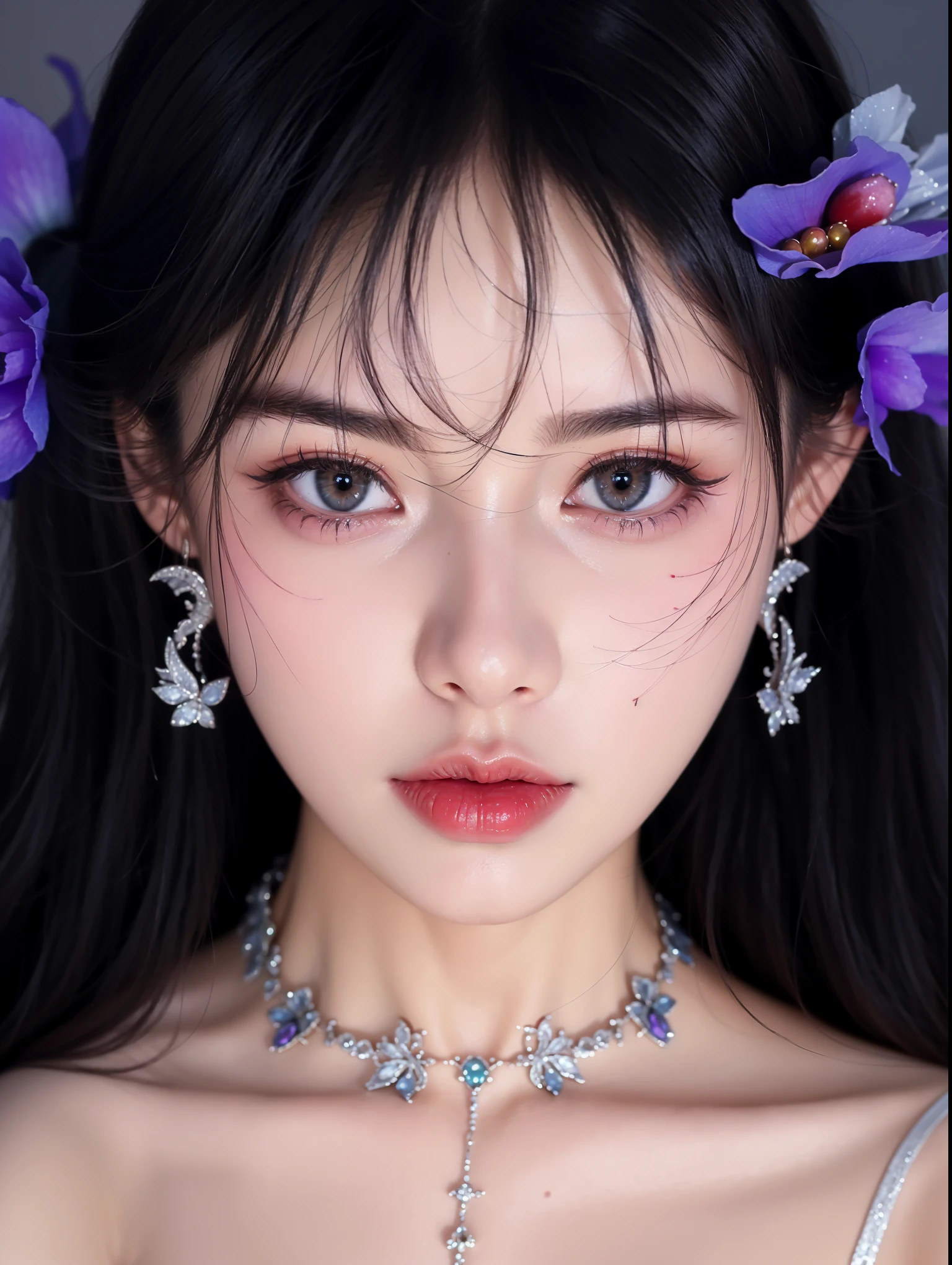 Royal princess,Extremely detailed, Delicate face, Stock Photography , Portrait 400, F1 Camera Lens.6, rich and colorful, Surrealism, Realistic textures, Dramatic Lighting, Thin Film Distiller 800 (8K, original photo, Better quality, masterpiece: 1.2), Extremely detailed, (Extremely delicate skin: 1.2), 8K ultra high definition, SLR camera, Soft Light, high quality.Fire Queen,Blue pupils,Wear red lipstick,Have a tattoo,The tattoo is very three-dimensional,Gorgeous and intricate tattoo designs,Dark eyeshadow,Sexy thick lips(Red lipstick),A billion dollar jewellery,