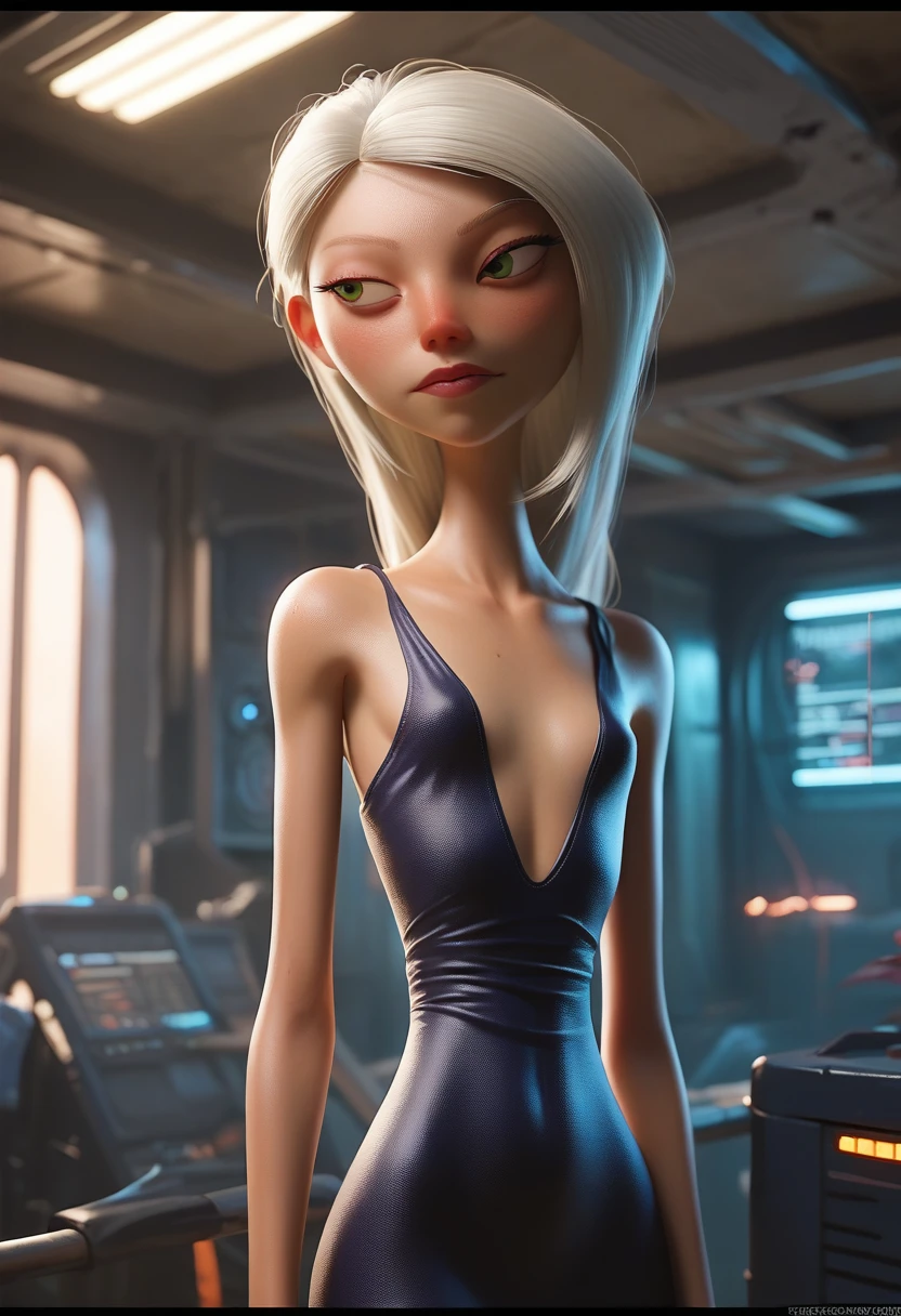 score_9,score_8_up,score_7_up,score_6_up,score_5_up,score_4_up BREAK
realistic,render,blender \(medium\),
1girl, mirage, white hair, long hair, green eyes, dark skin,
black evening gown, side slit, large breasts, tight waist, tide hips, slutty, see through dress, areola,
standing, seductive smile, looking at viewer,
black background,starry background,galaxy background,dark,contrast,
