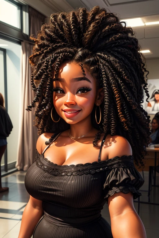 Solicita
Copiar prompts
((best qualityer)), ((work of art)), (detailded), high qualiy, best qualityer, blackw, drapery, Africana, curly longhair, beautiful strong woman, olhos detaildeds , 18-years old, thick eyebrow, beautiful and soft makeup, fat moana, smiling facial expression, 