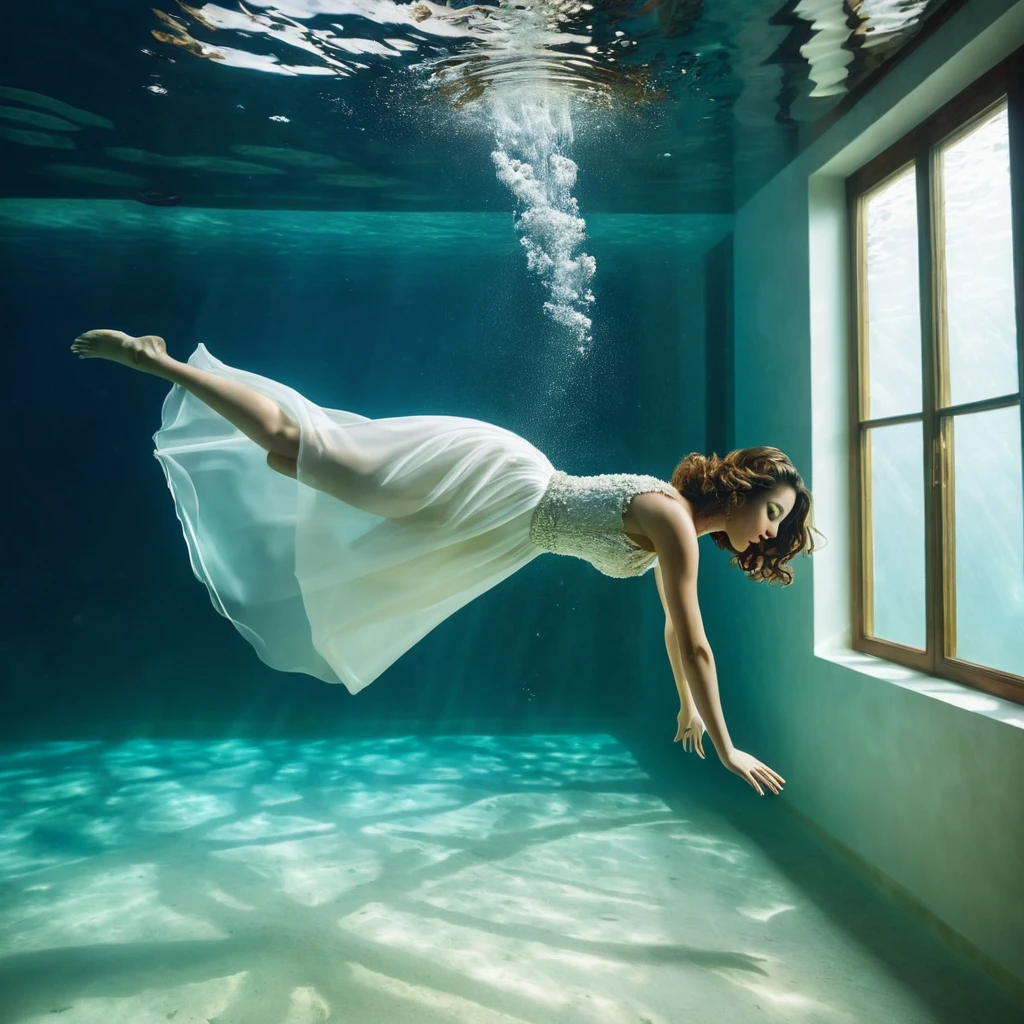 A woman in a white dress is suspended underwater in a living room uderwater, full body, atmosphere photo shoot uderwater for magazine, 24mm lens, photorealistic, ultra details professional color quality, Kodak portra 160, 8k HDR high quality
www.bing.com