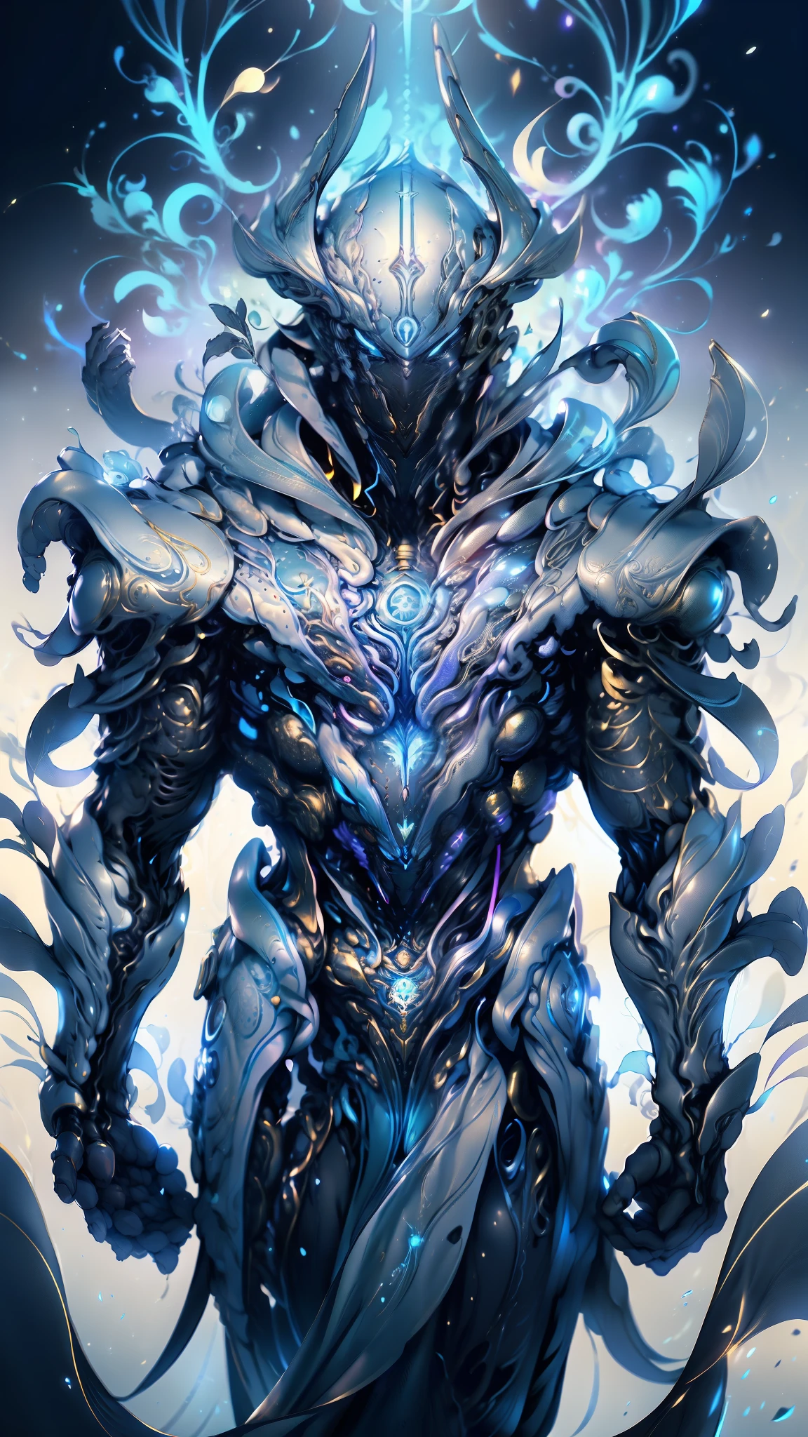 Beautifully detailed images,Depicts a magic sword lying on a table, Radiate magical energy. Blade, Shiny and soft, Cold Light, Bends and twists when reaching from one hand to the other, Create a mesmerizing, Blue flame swirling ethereal trail. The surrounding rooms are bathed in warmth, White glow, 给物品投射出Cold Light. Macro lens, Prime Time, Soft lighting