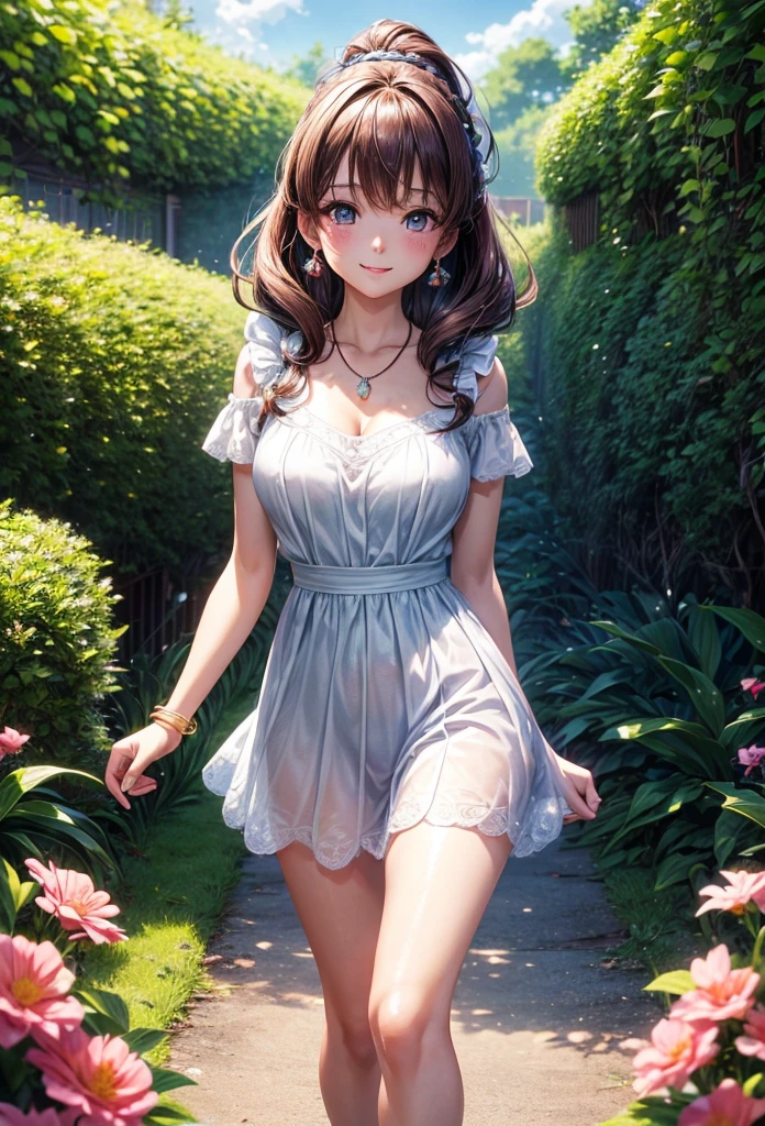 masterpiece, Highest quality, Ultra-high resolution, Highest Resolution, Very detailed, whole body, thin, very cute, Complete limbs, Shining Eyes, Full Finger, 1girl, Slender beauty, outdoor