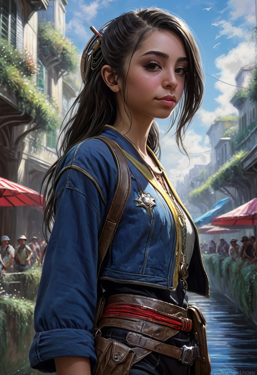 A young techno-mage, Usrican, incoming, Gunz N Butter, artstation, hyper detailed, cinematic, portrait, by Monet, --w 450 --h 350